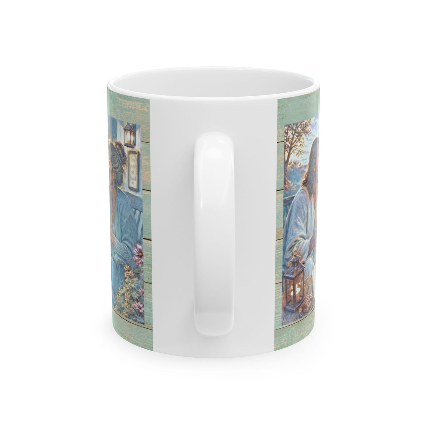 Coffee with Jesus Ceramic Mug – Inspirational Coffee Cup (11oz)