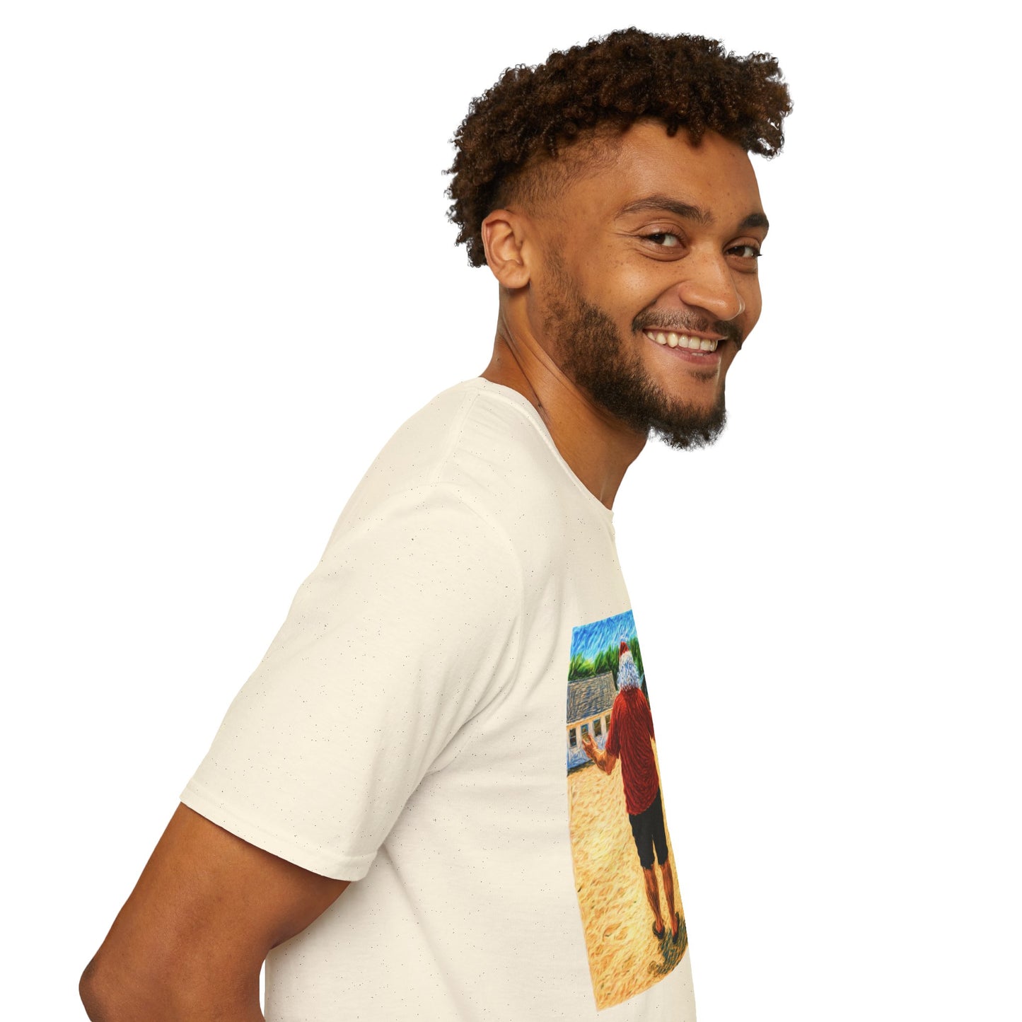 T-Shirt — Christmas in July Santa Beach Graphic Tee