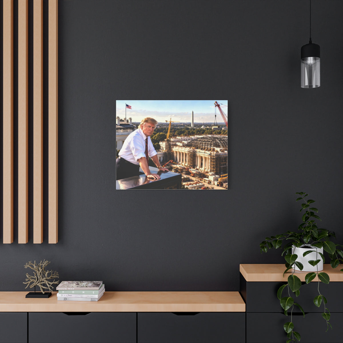 Trump’s Ballroom—Canvas Print — Iconic Washington Building Construction Wall Art