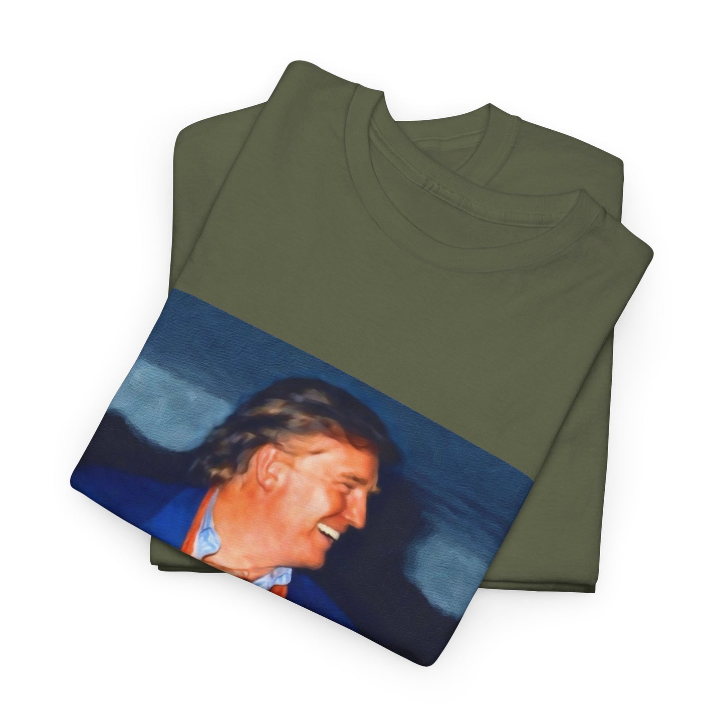 Vintage Portrait Tee with Quote – “Selfless Man, Truly Loved by All Who See It”