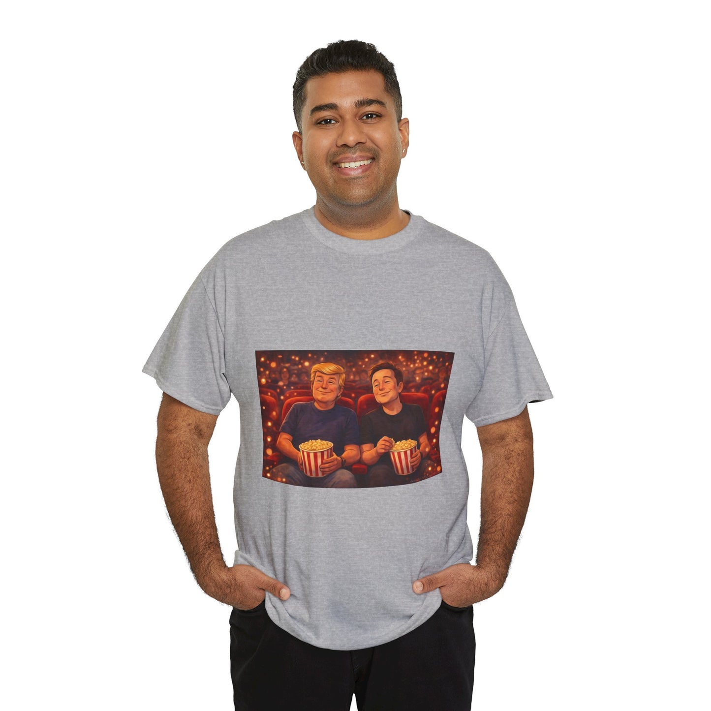 Movie Night Popcorn Tee — Cozy Couples Film Night T-Shirt
