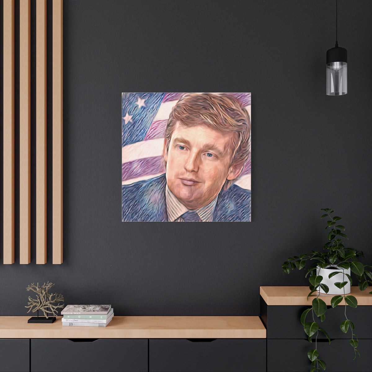 Trump Patriotic Portrait Canvas