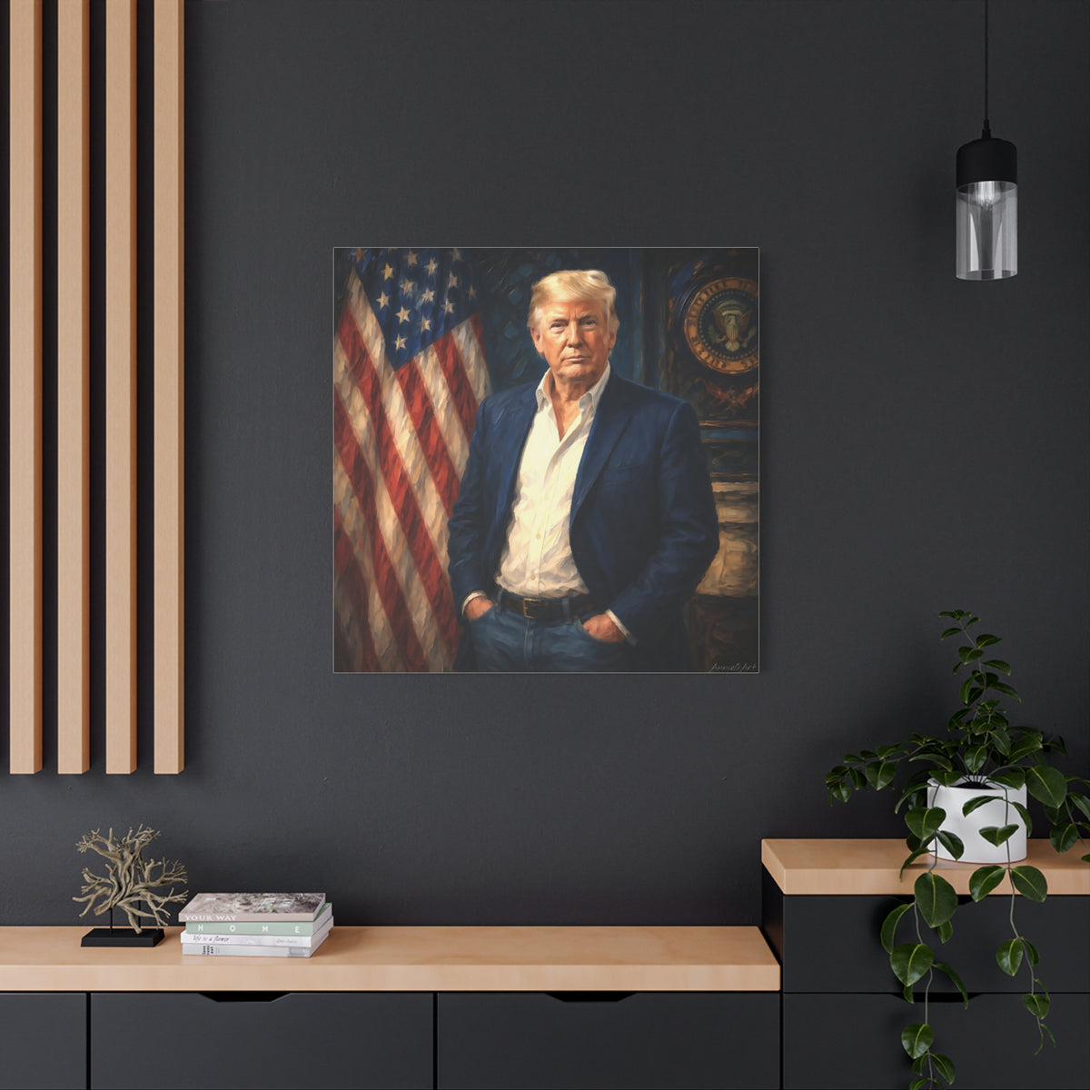 Trump Patriotic Portrait Canvas