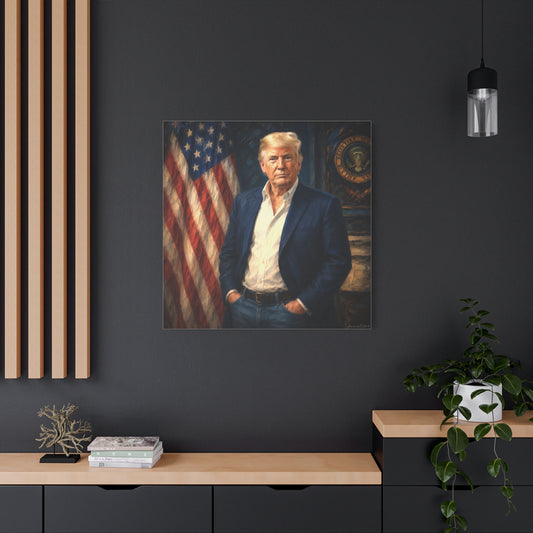 Trump Patriotic Portrait Canvas