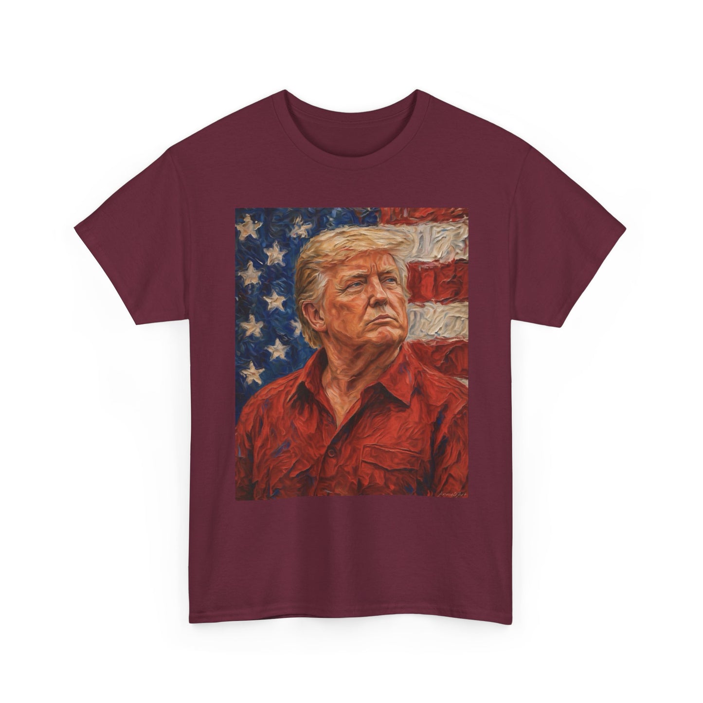 Trump Patriotic Portrait Tee — American Flag Portrait Graphic T-Shirt