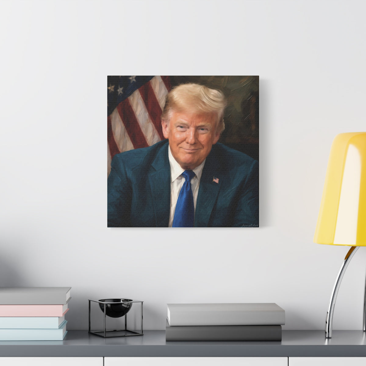 Trump Patriotic Portrait Matte Canvas (Stretched)