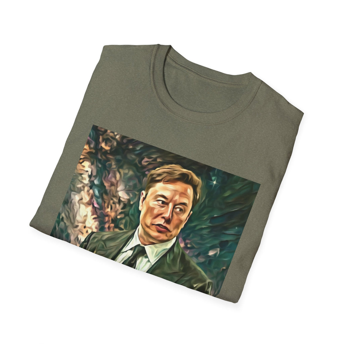 Elon Musk with Rocket— Graphic T-Shirt
