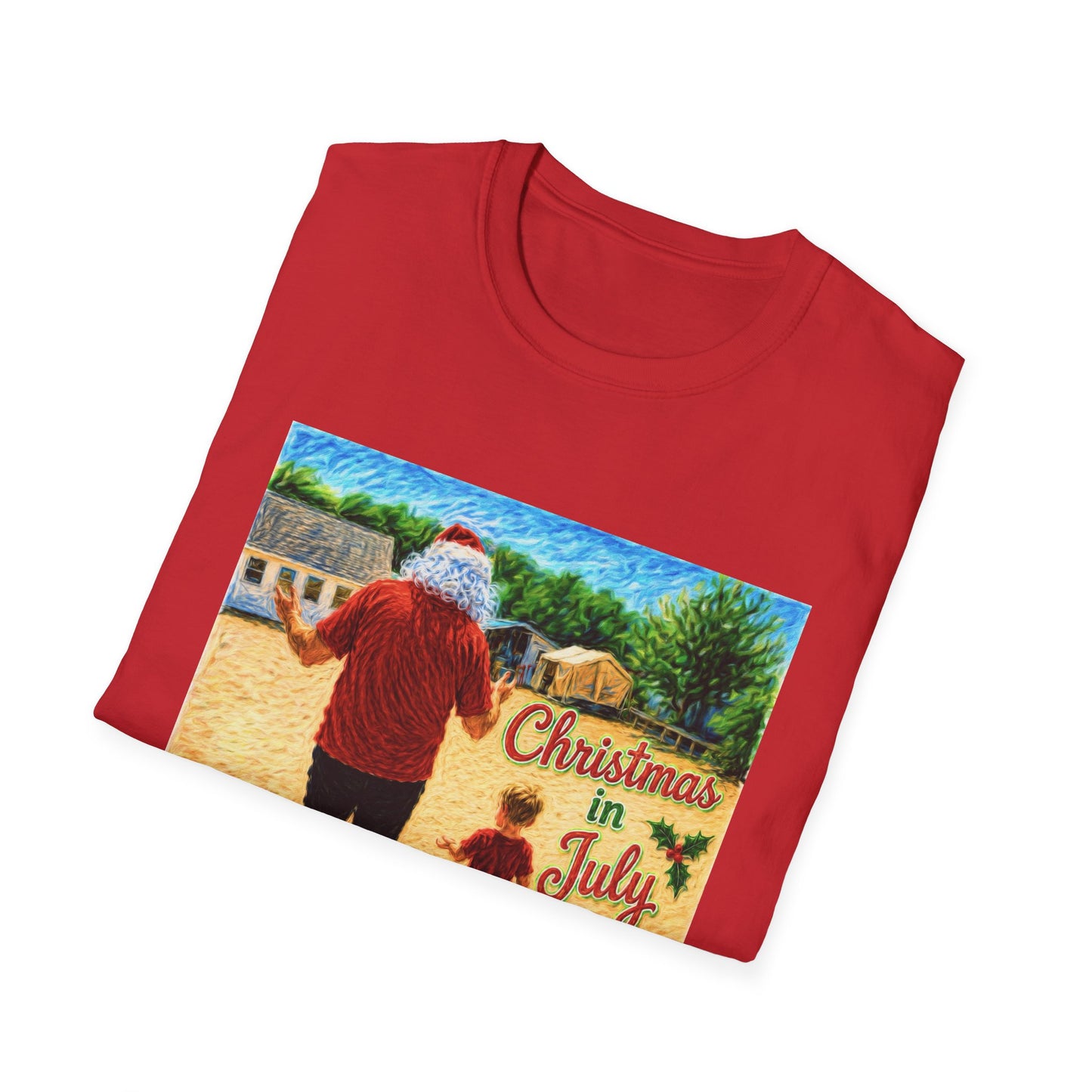 T-Shirt — Christmas in July Santa Beach Graphic Tee