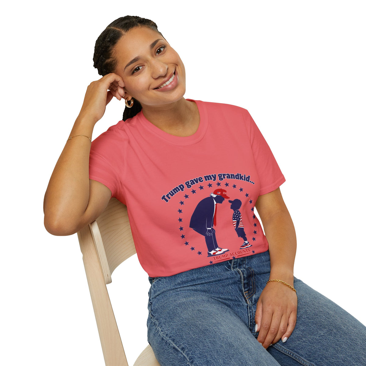 Trump Gave My Grandkid A THOUSAND Bucks! T-Shirt — Patriotic Grandpa/Grandma Tee