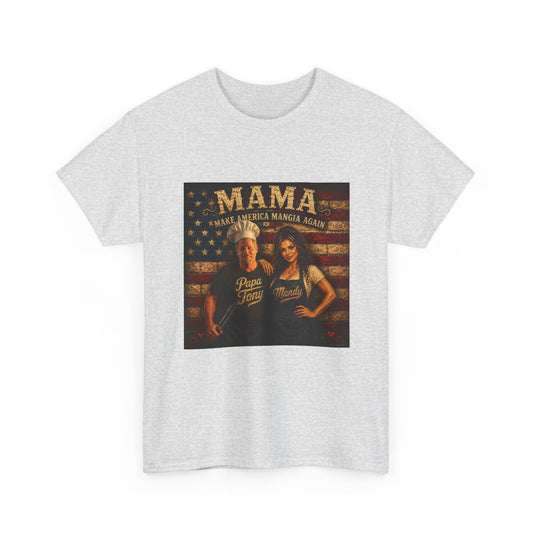 CUSTOM for MANDY—Mama Pizza Team T-Shirt — Retro American Flag Pizza Chef Graphic Tee