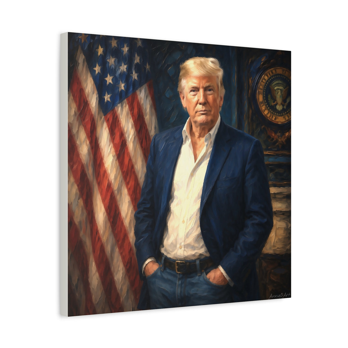 Trump Patriotic Portrait Canvas