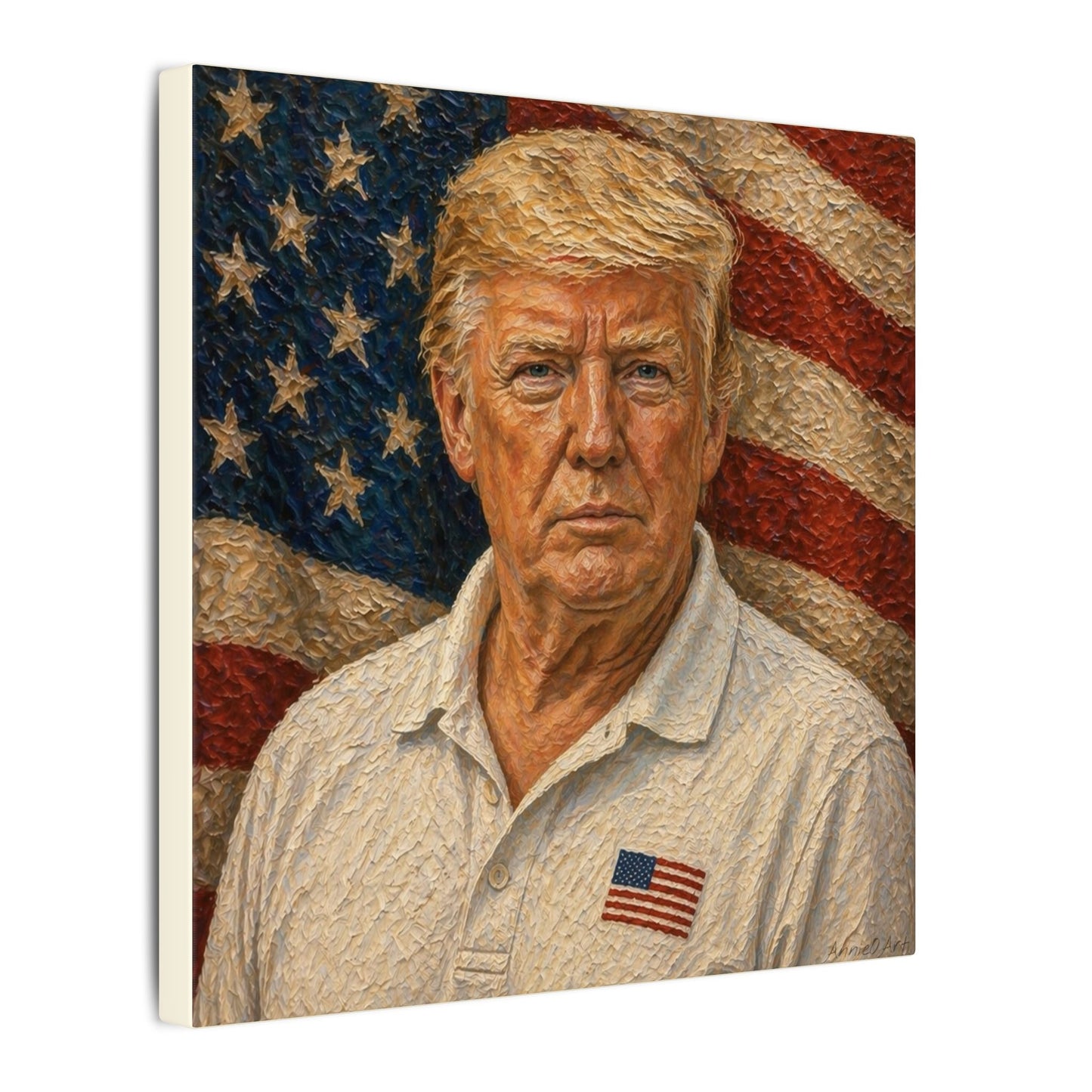 Trump Patriotic Portrait Canvas Print