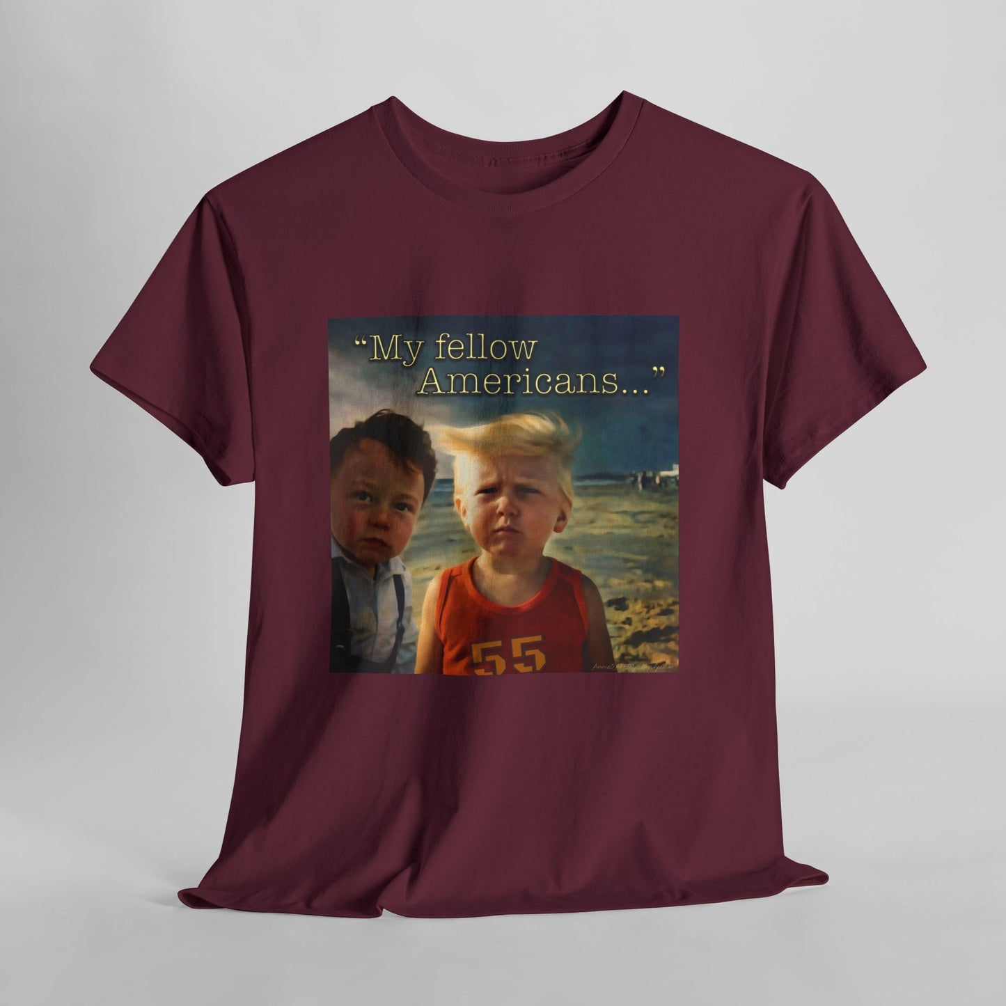 ‘55’ Vintage Meme Tee — "My fellow Americans..." Funny Retro Graphic T-Shirt