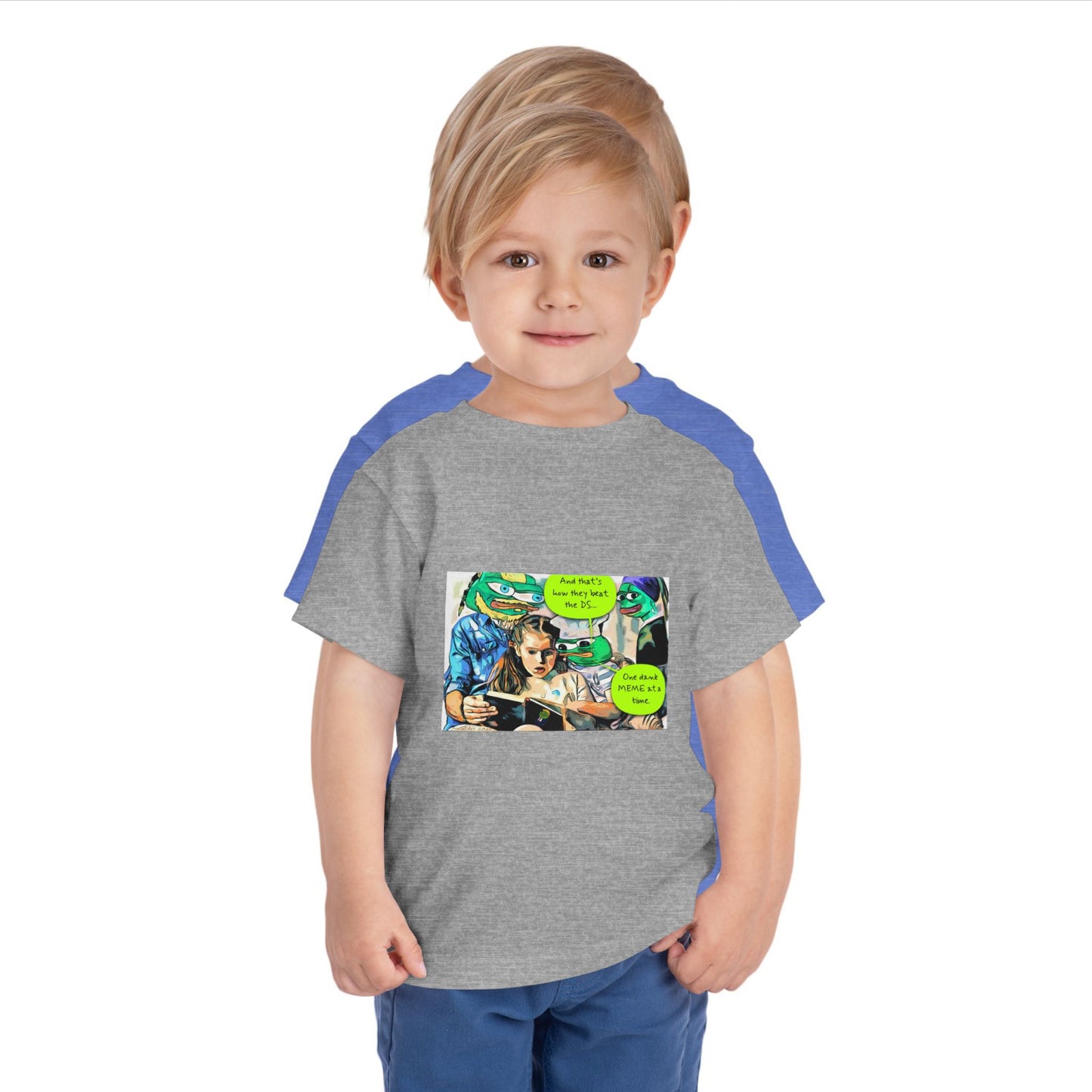 Grandkids of Anons Toddler Tee — Funny Frog Meme Family Gaming Graphic