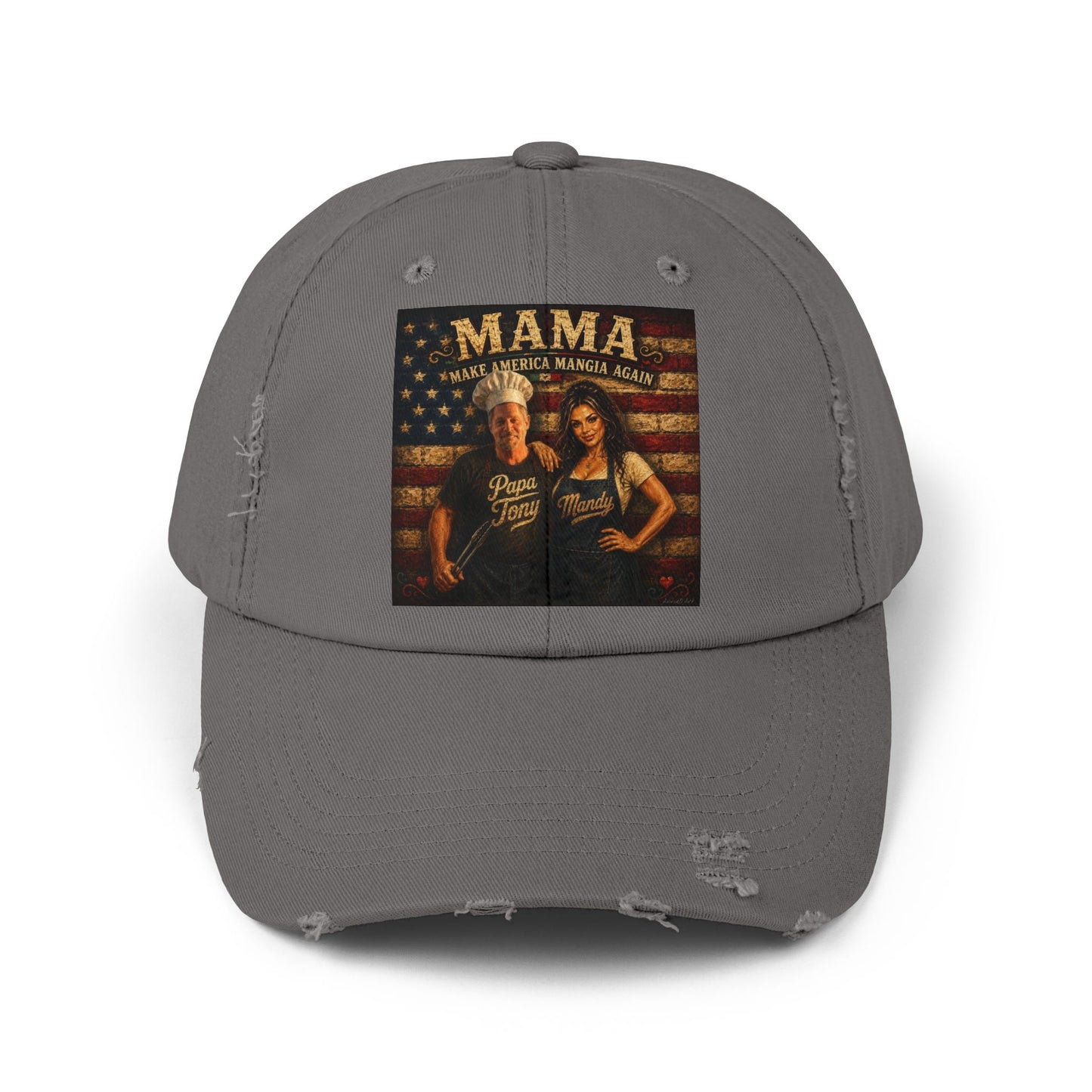 CUSTOM HAT for MANDY—Mama Vintage American Flag Distressed Cap — Proud Mom Hat