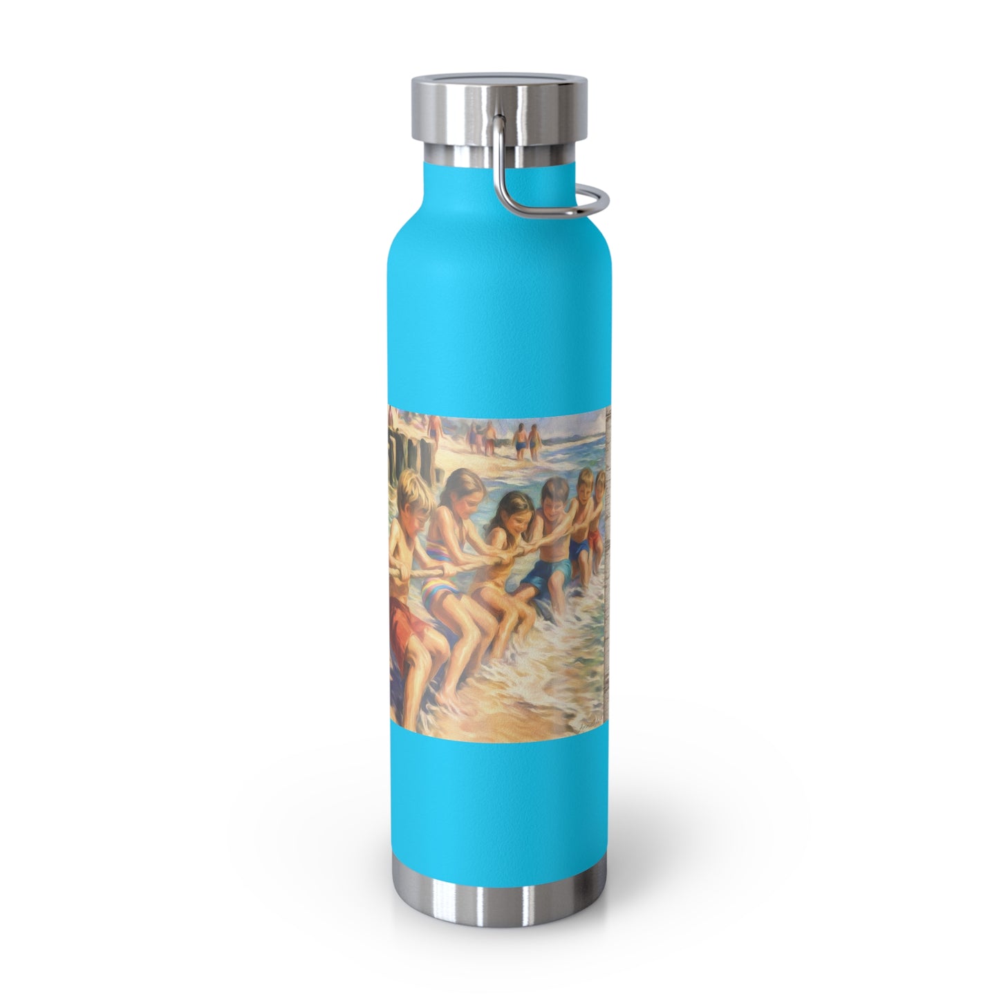 ‘HSL—50+ years of fun in the sun—22oz Insulated Water Bottle - Vintage Beach Design
