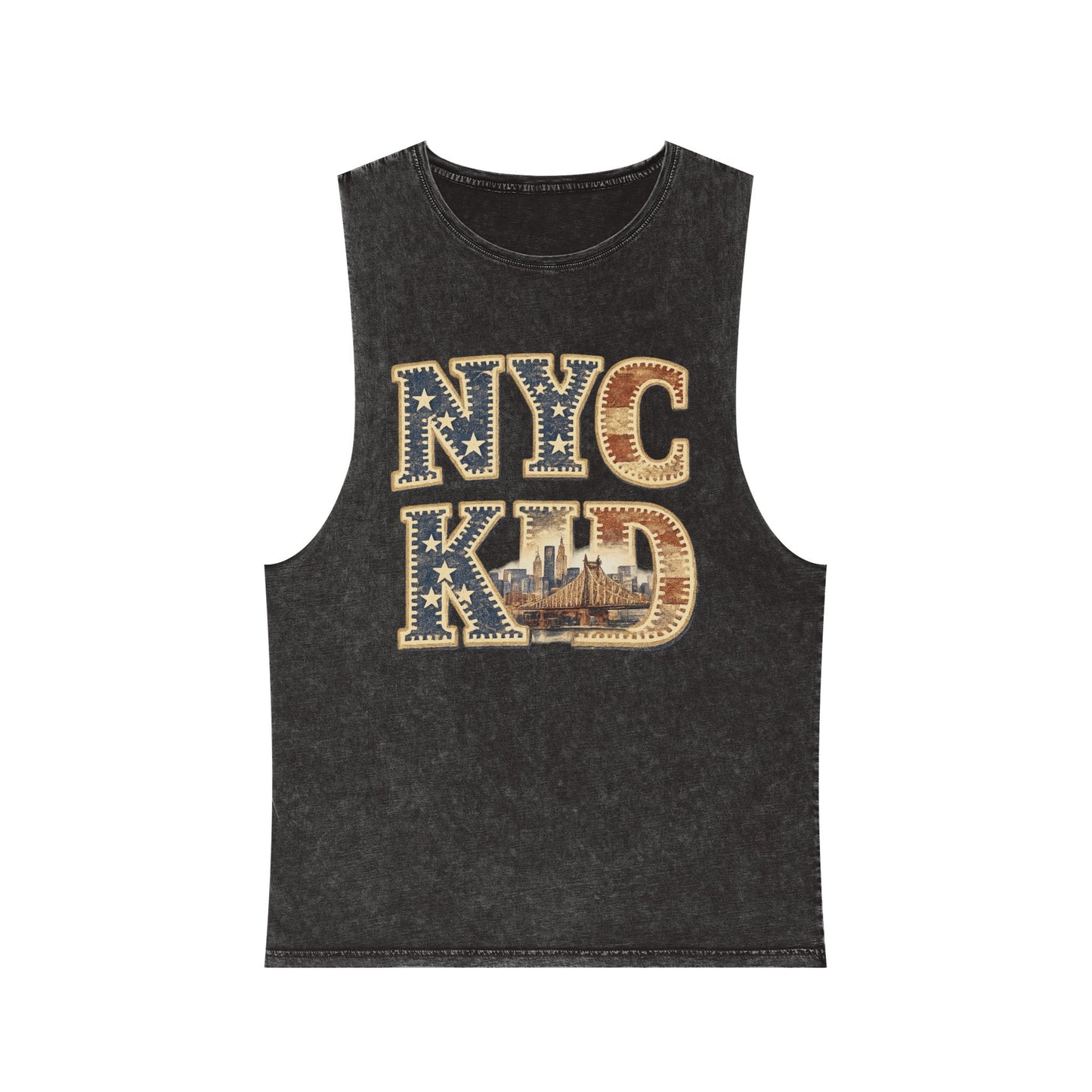 NYC Kid Stonewash Tank Top — Vintage New York City Graphic