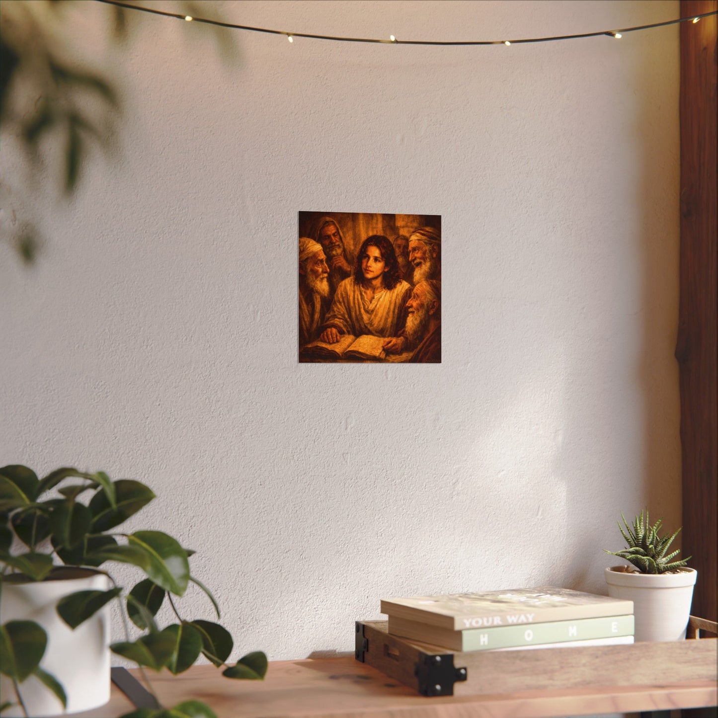 Jesus Teaching at the Temple — Textured Oil Matte Wall Art Poster