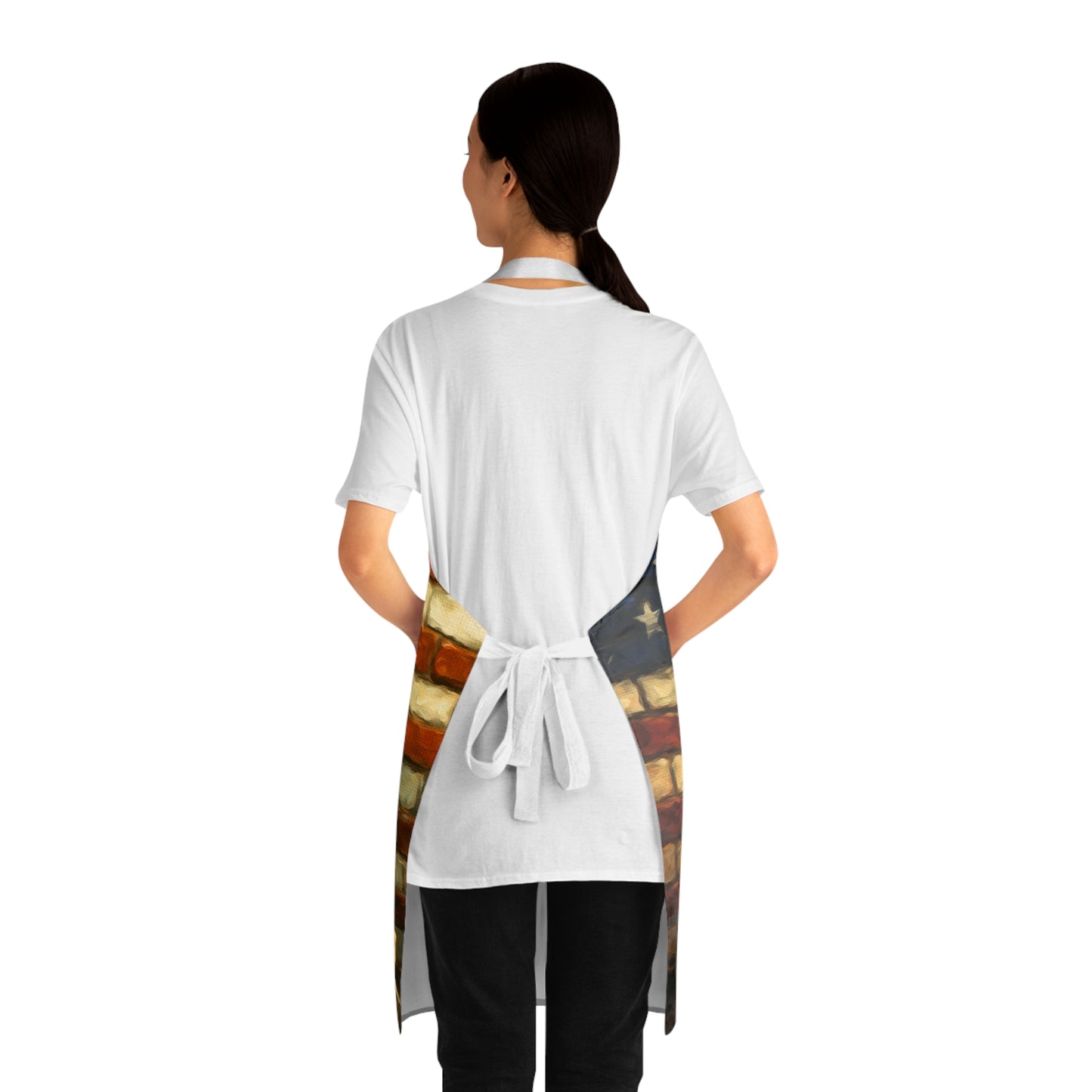 CUSTOM APRON for MANDY—Papa Tony Chef Apron – Patriotic American Flag BBQ Apron