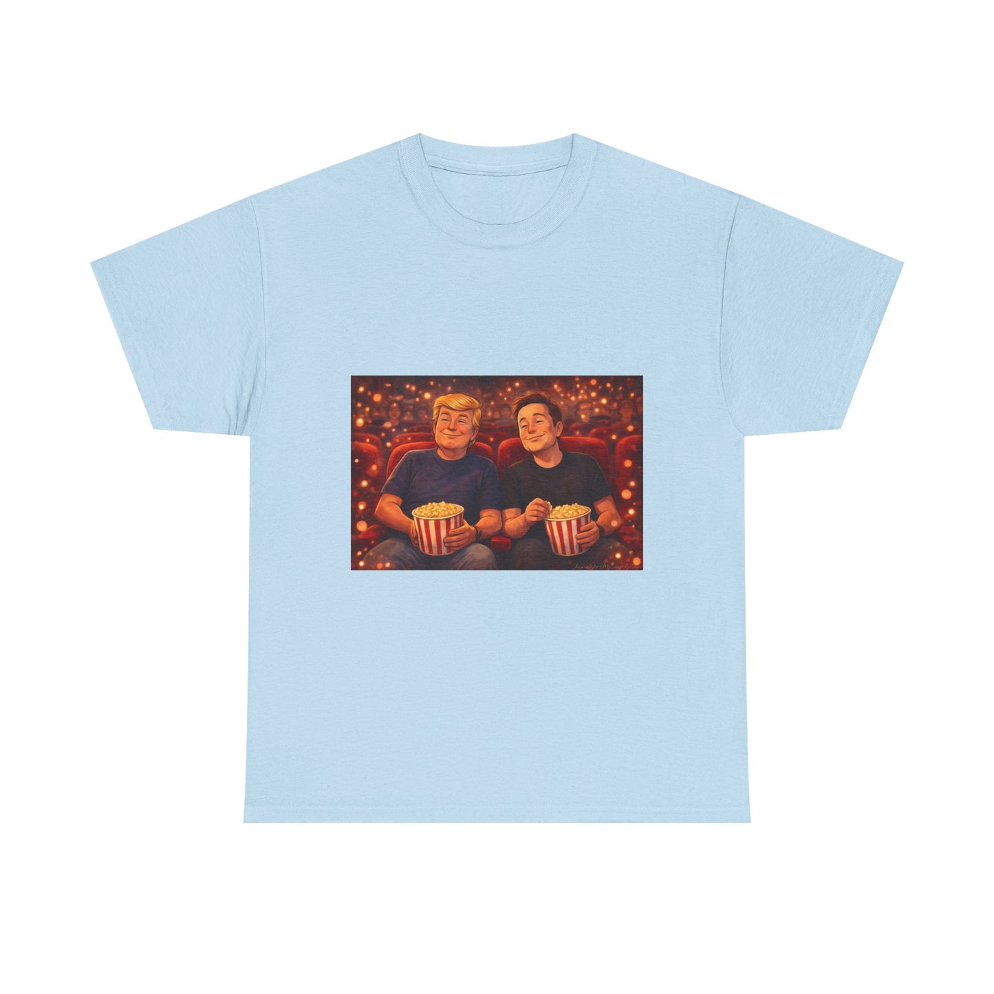 Movie Night Popcorn Tee — Cozy Couples Film Night T-Shirt