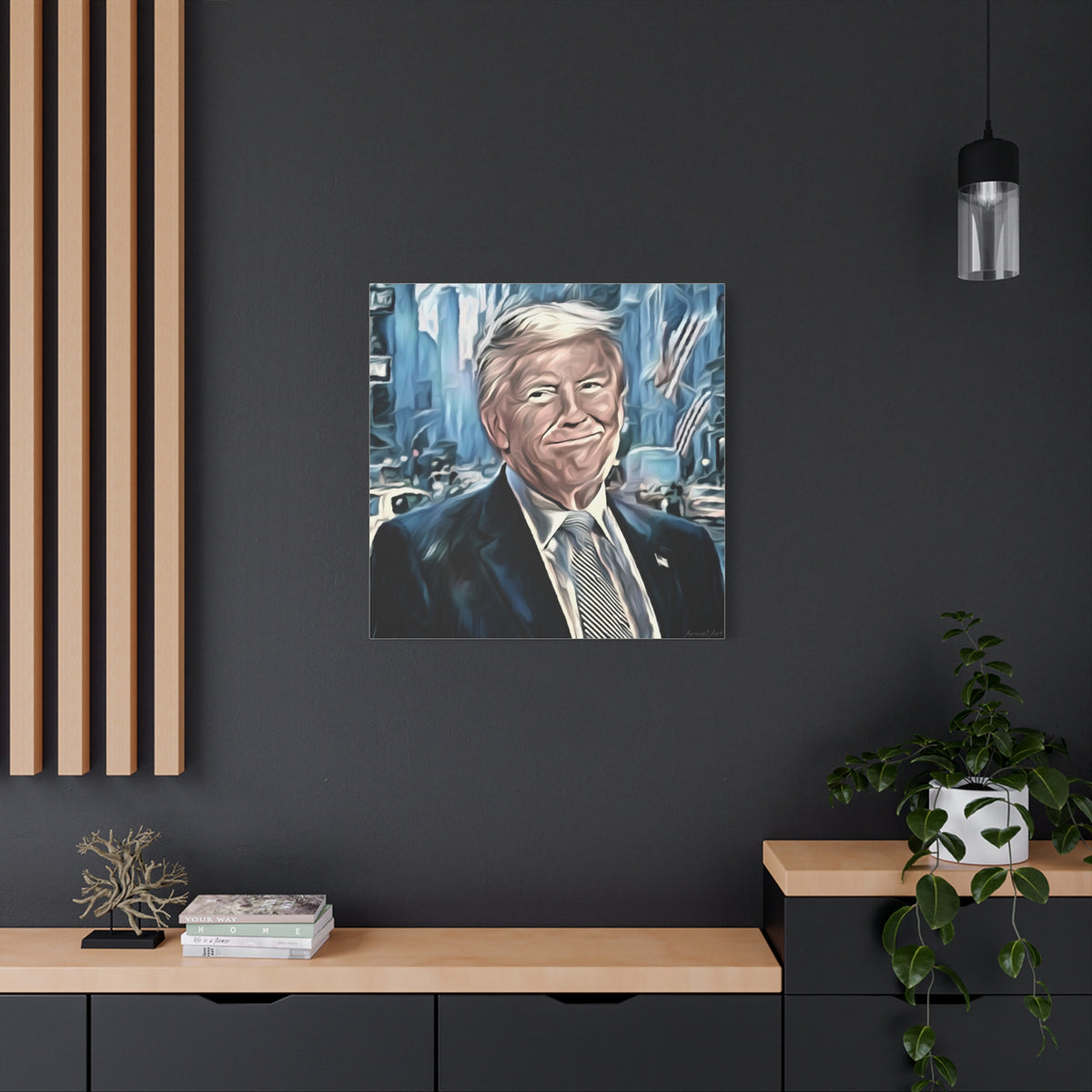Patriotic Portrait Canvas Print — Trump Artwork