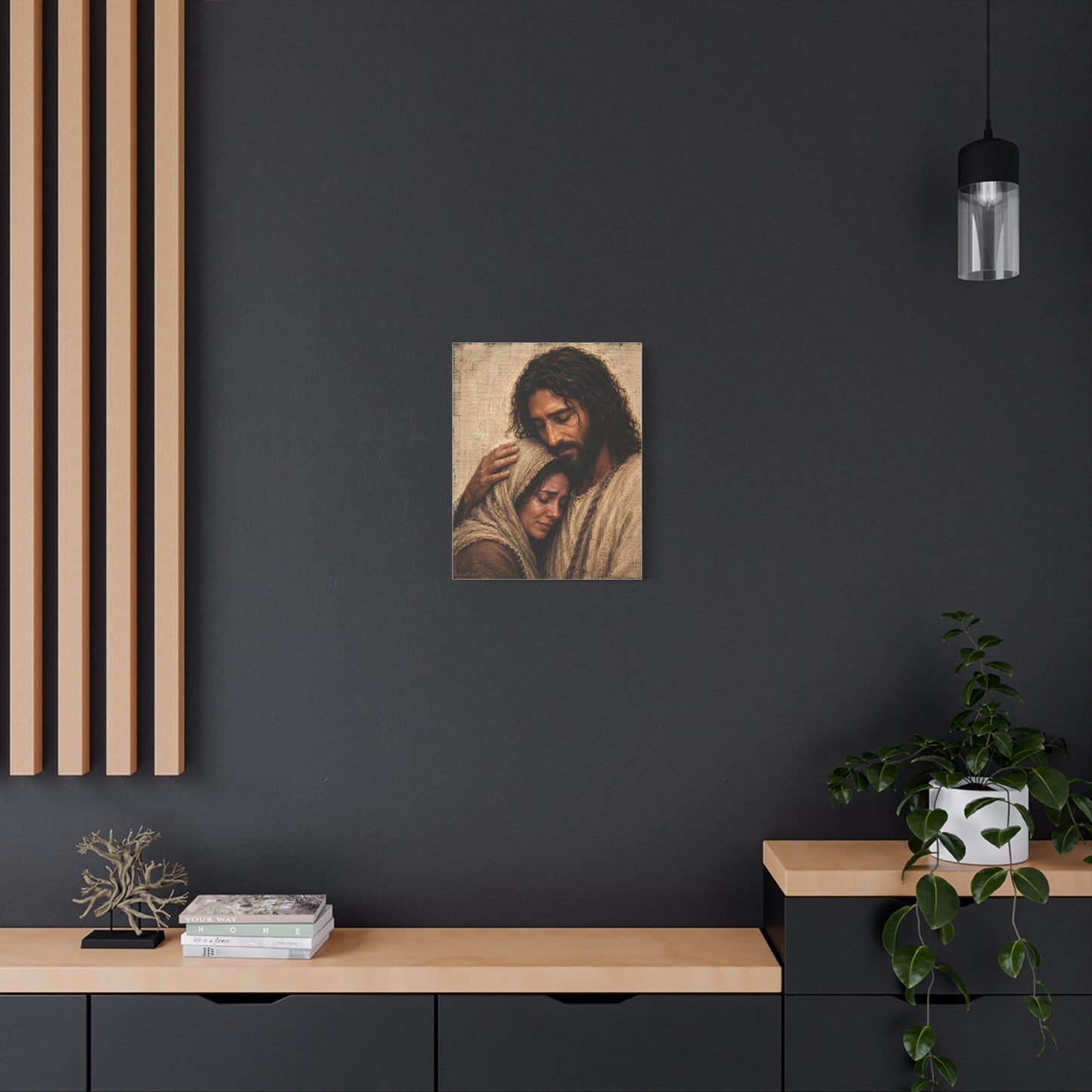 Jesus Embrace Matte Canvas Wall Art