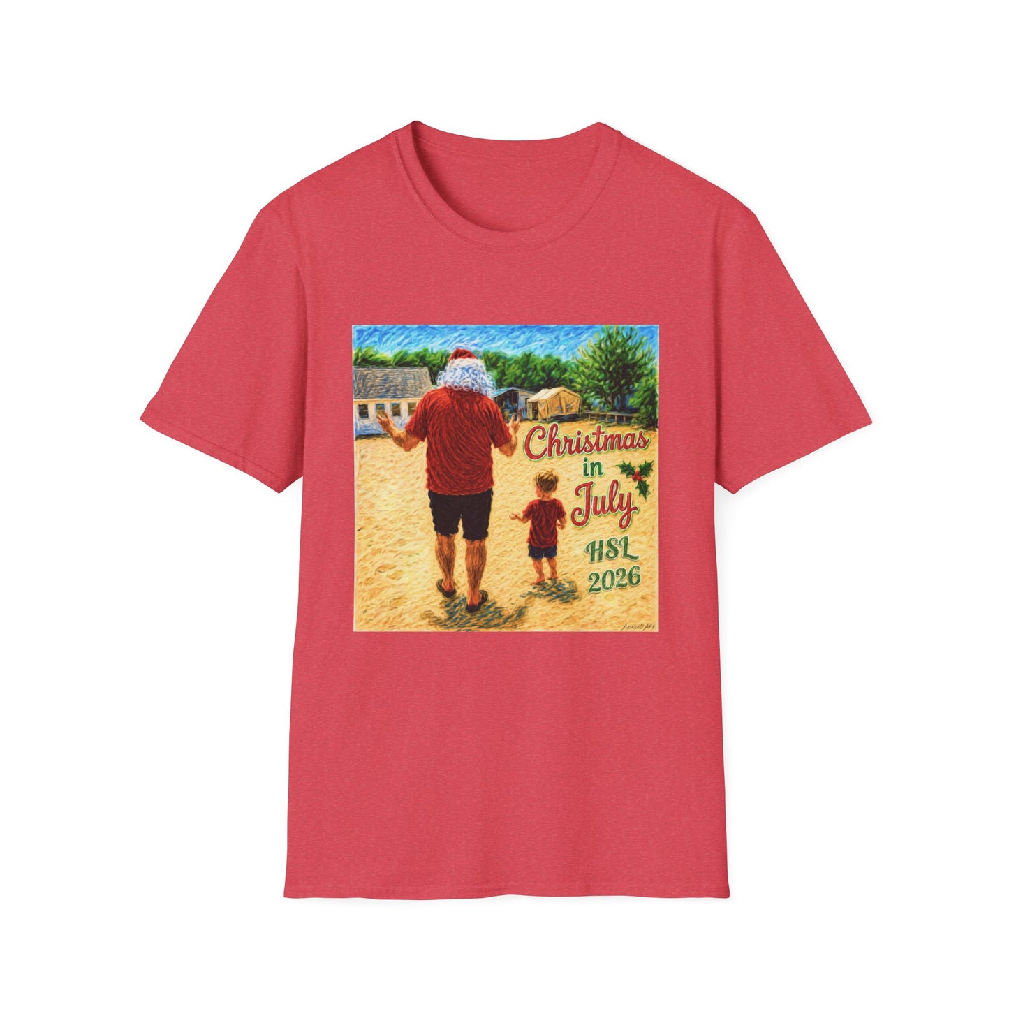T-Shirt — Christmas in July Santa Beach Graphic Tee