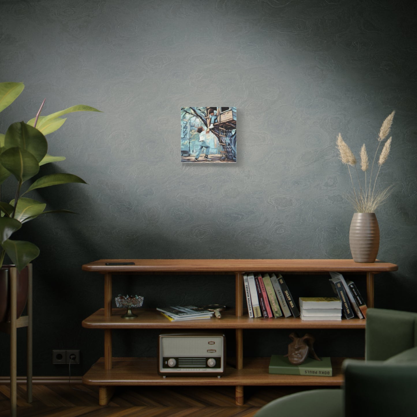 Treehouse Canvas Print — “As You Climb & Ascend, Leave a Hand Up for the Next Guy”—Inspirational Wall Art