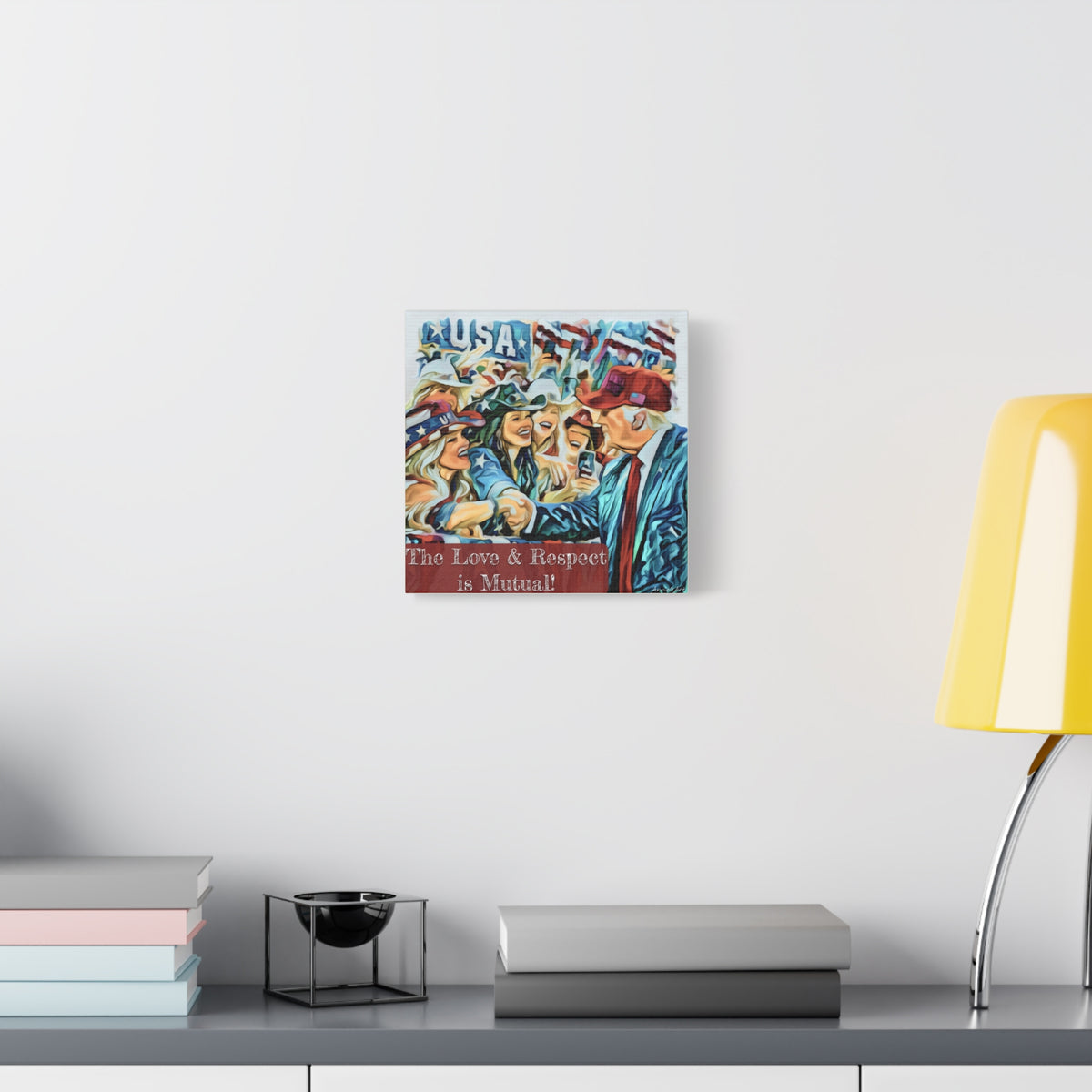 Trump Patriotic Crowd Canvas – "The Love & Respect is Mutual"