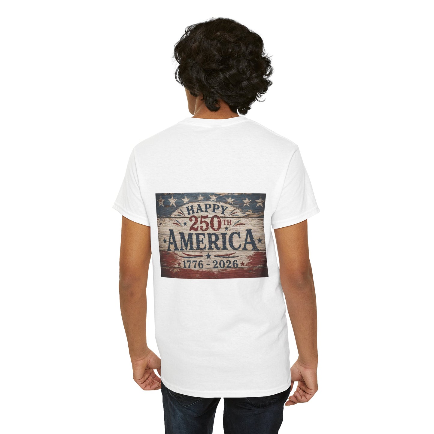 Front & Back Design 250th America Tee — Vintage Patriotic 1776–2026 Independence Day T-Shirt