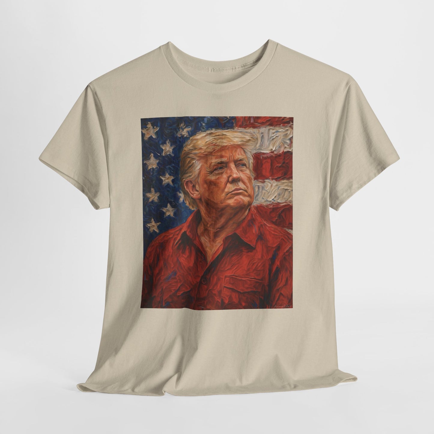 Trump Patriotic Portrait Tee — American Flag Portrait Graphic T-Shirt