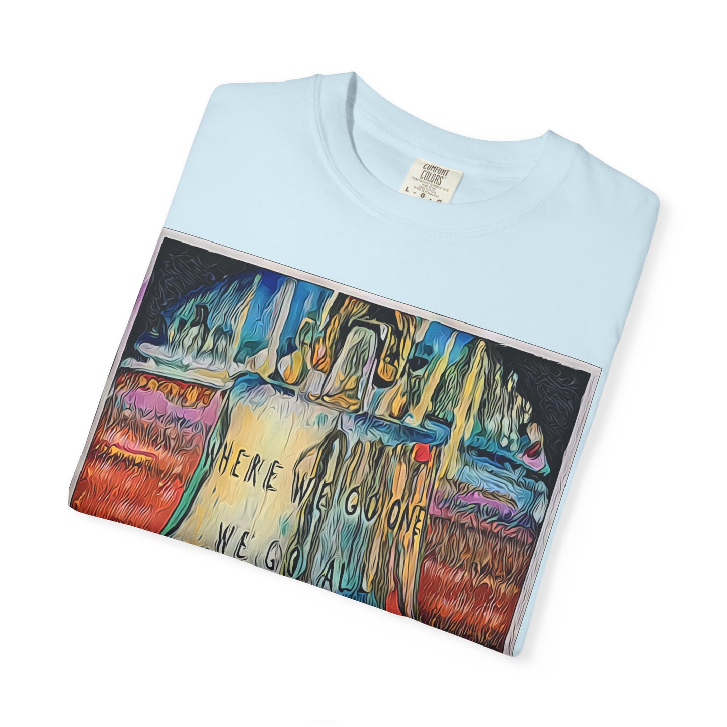 T-Shirt — 'WWG1WGA' Graphic Tee with Bold Neon Slogan