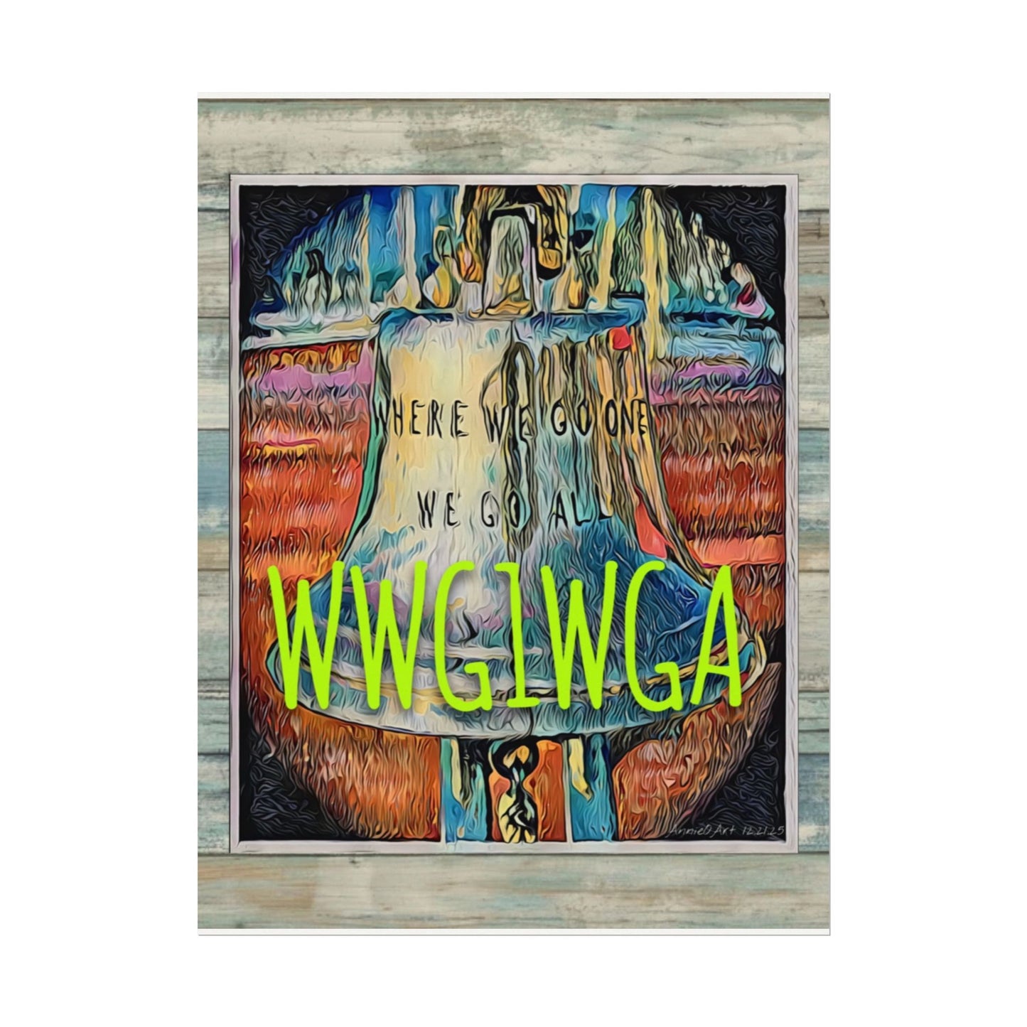 WWG1WGA Matte Poster — Textured Watercolor Trumplican MAGA Art