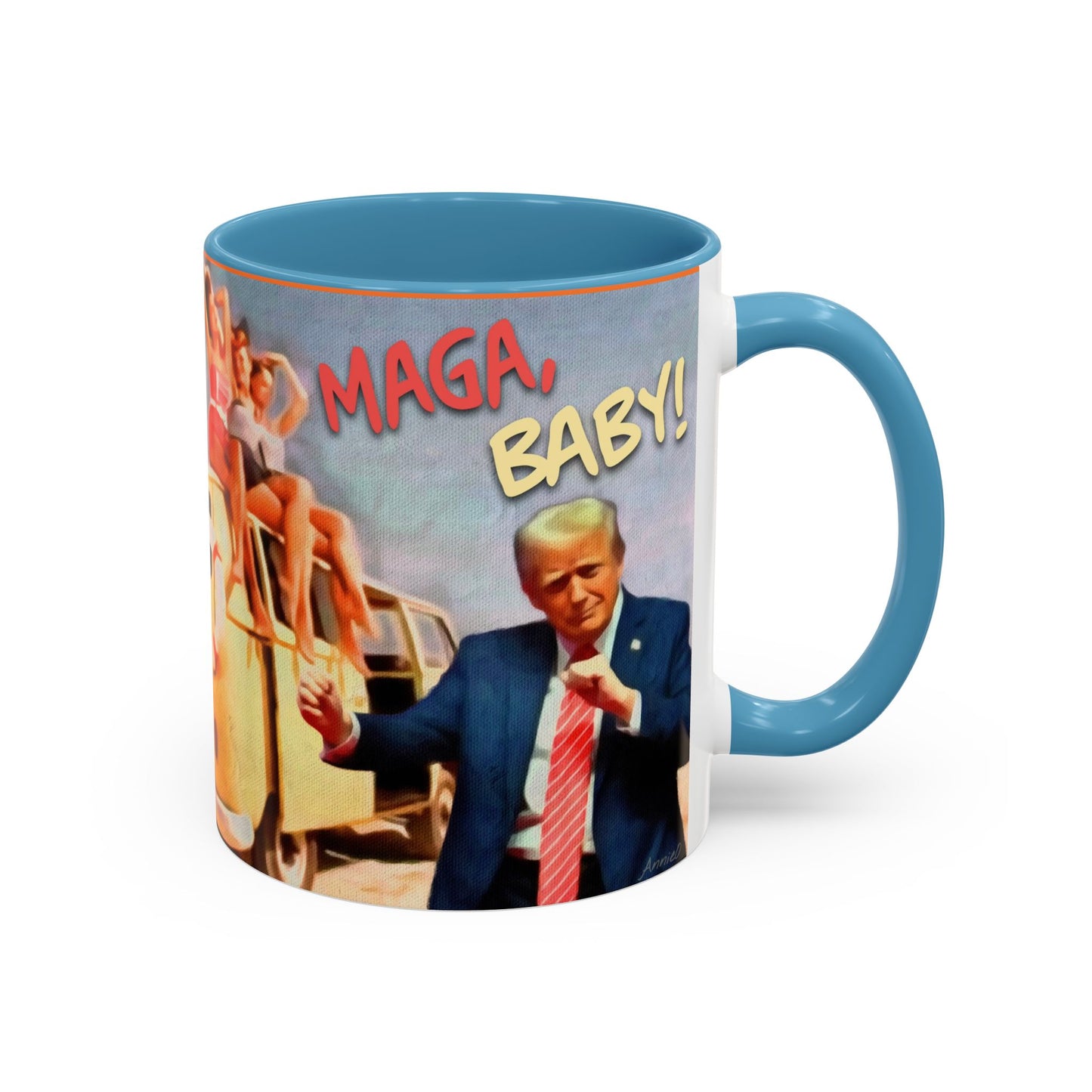 Political Novelty Covfefe Mug – "MAGA Baby" Retro Campaign Design