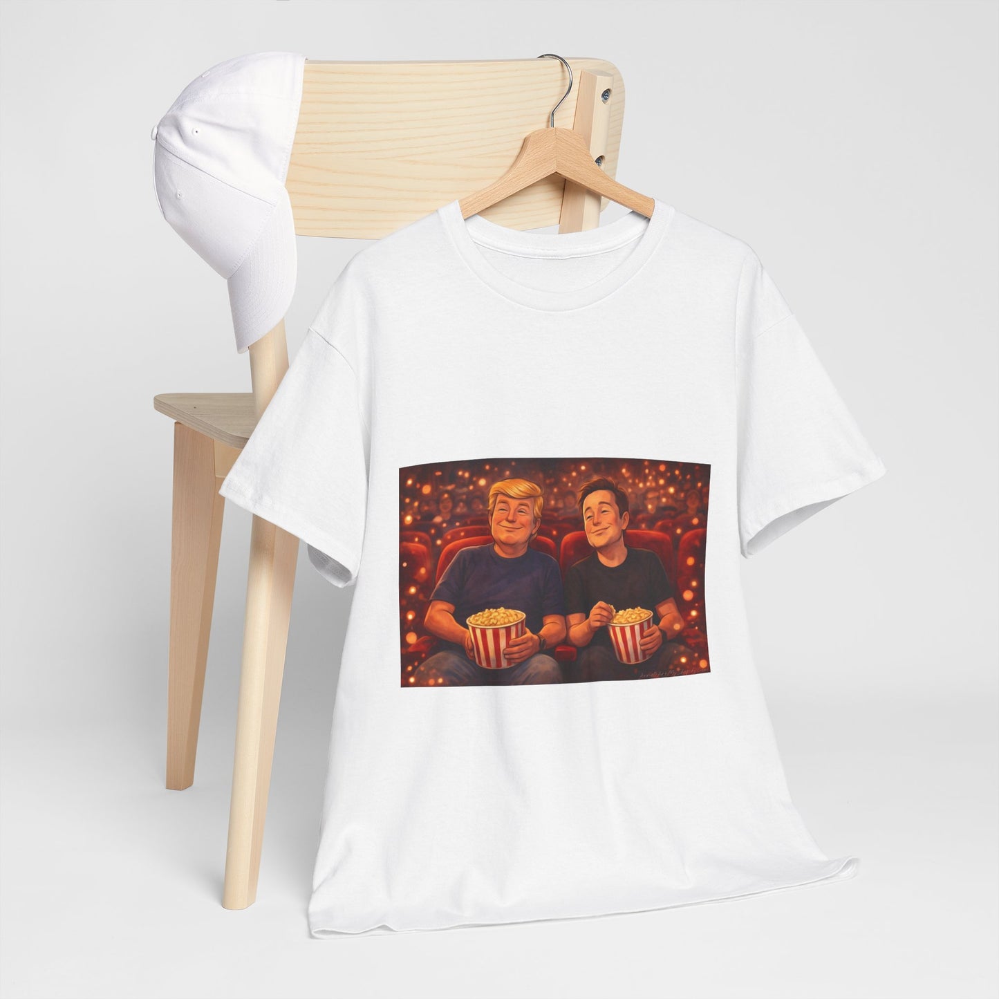 Movie Night Popcorn Tee — Cozy Couples Film Night T-Shirt