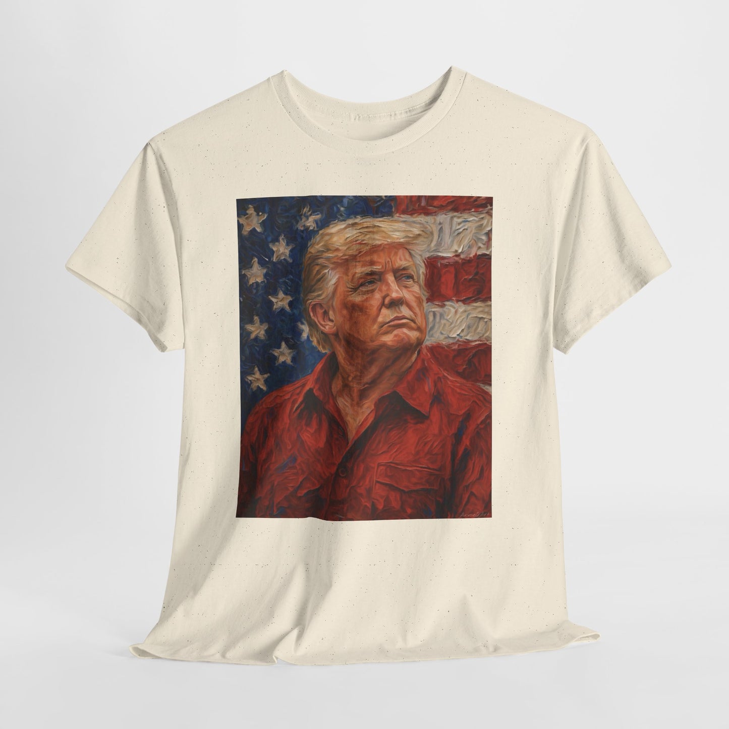 Trump Patriotic Portrait Tee — American Flag Portrait Graphic T-Shirt
