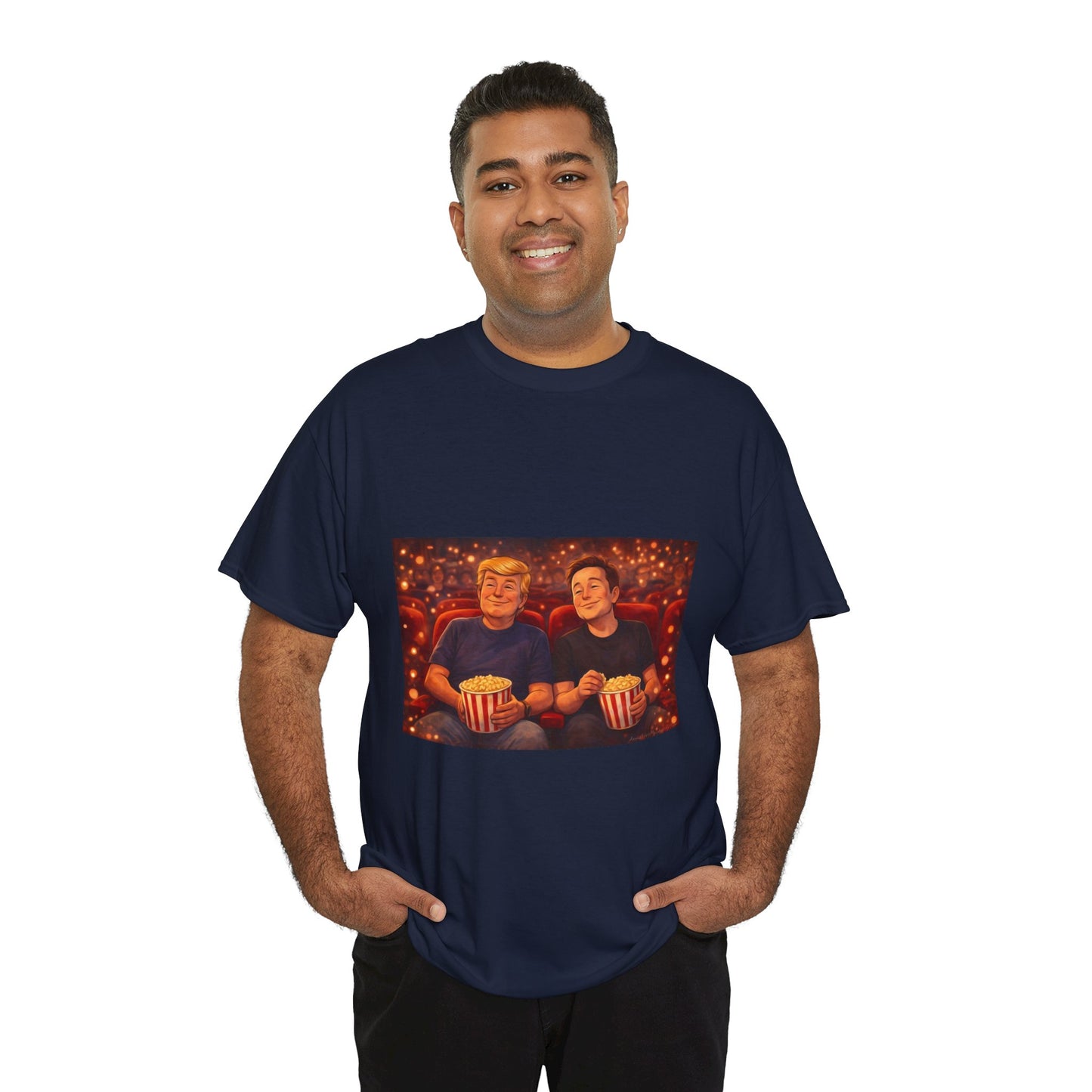 Movie Night Popcorn Tee — Cozy Couples Film Night T-Shirt