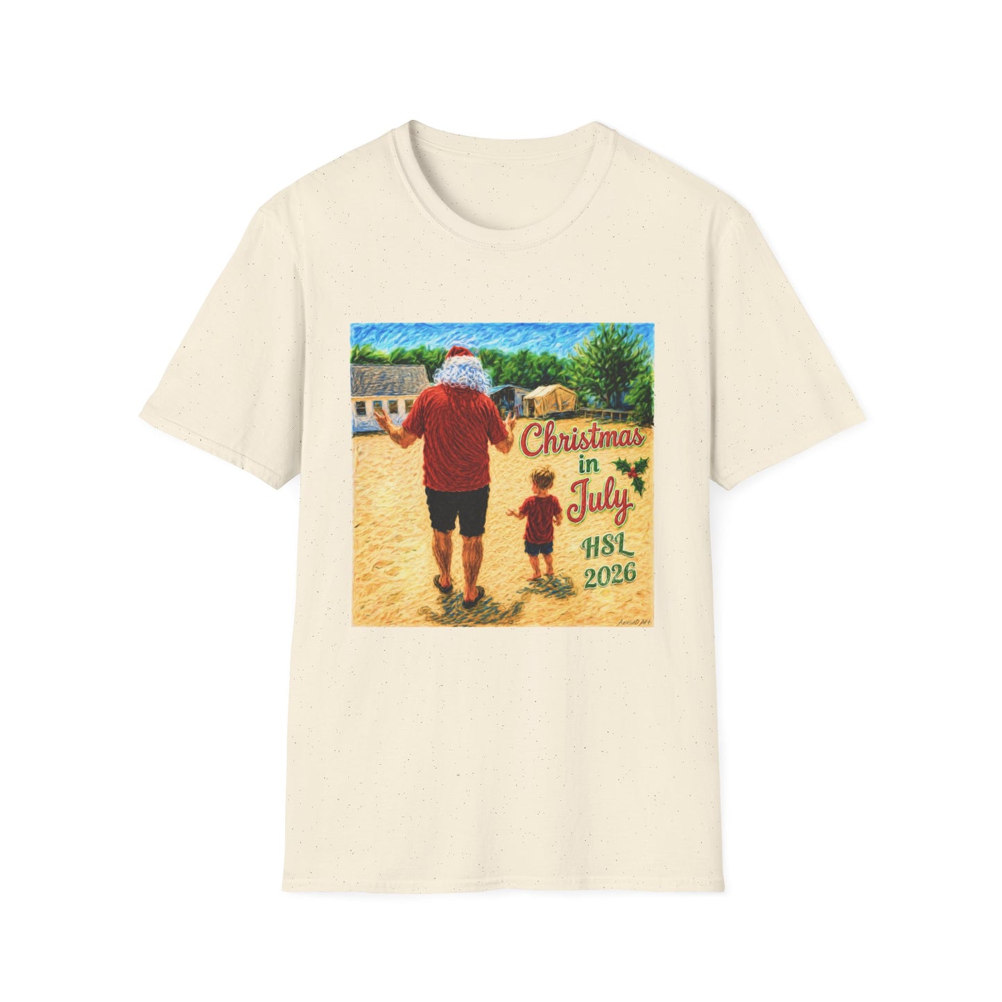 T-Shirt — Christmas in July Santa Beach Graphic Tee