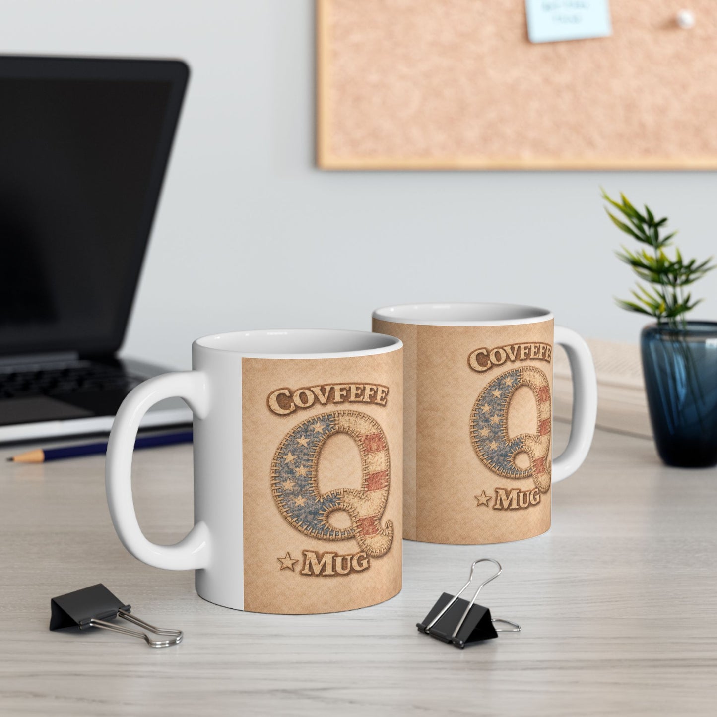 Q Covfefe Ceramic Mug —  Coffee Cup (11oz, 15oz)