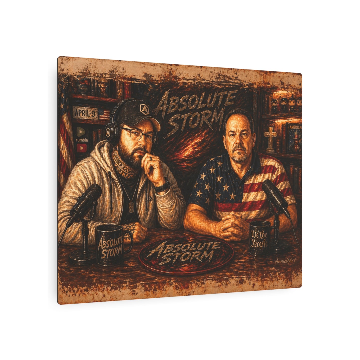 Metal Art Sign — "Absolute Storm" Americana Podcast Portrait Wall Plaque
