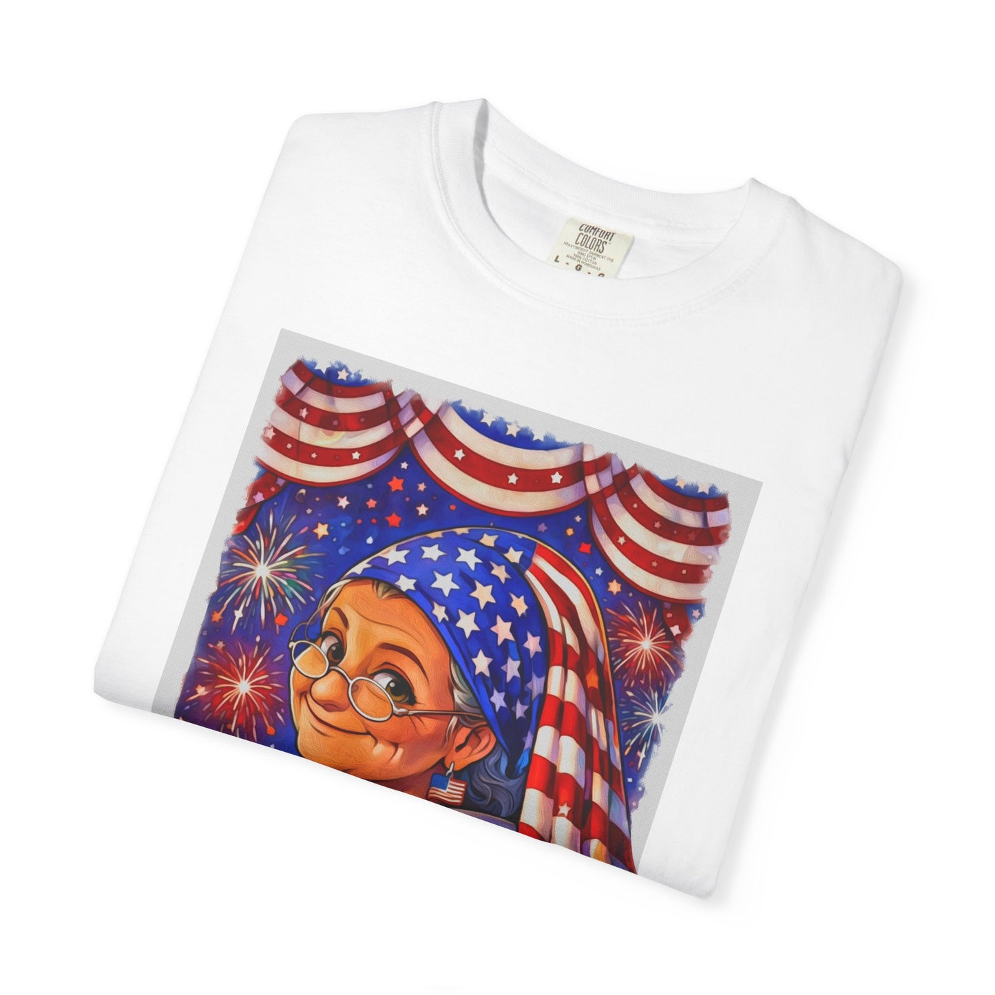 Grandmas Patriotic Original Gansta “OG Grannie” T-Shirt — American Flag Grandma w baby Pepe Graphic Tee