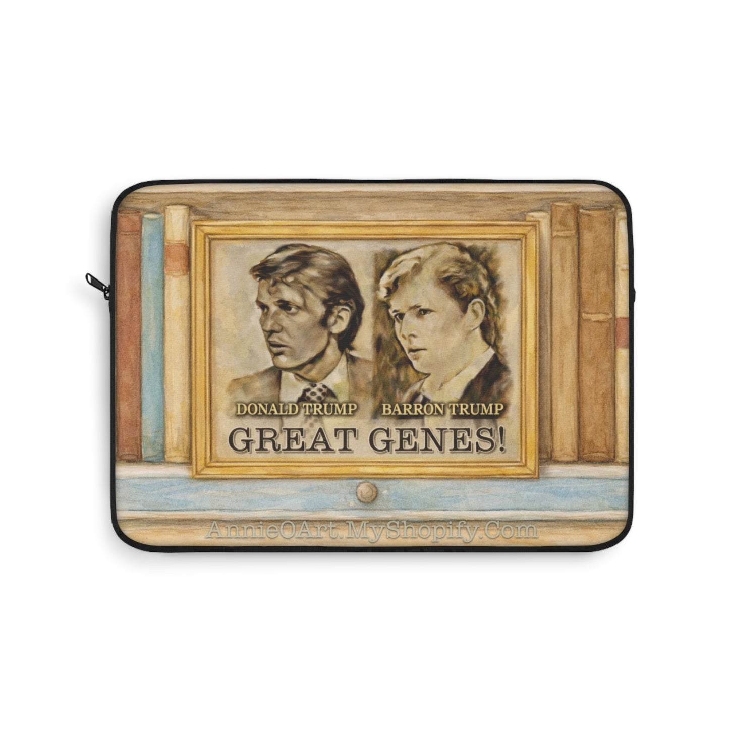 Laptop Sleeve-Great Genes! Donald & Barron Trump Vintage Laptop Sleeve