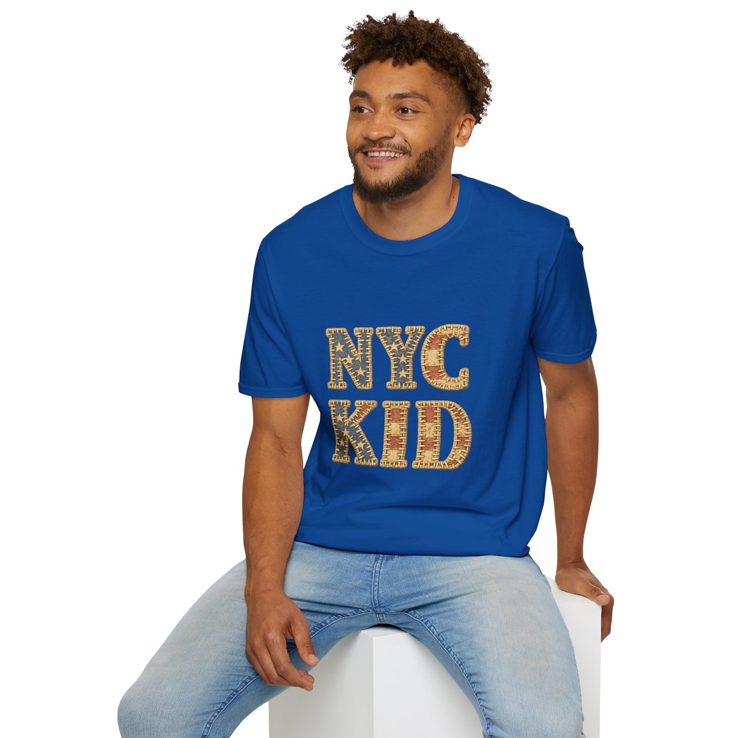 NYC Kid T-Shirt — New York City Vintage Flag Quilt-look Tee