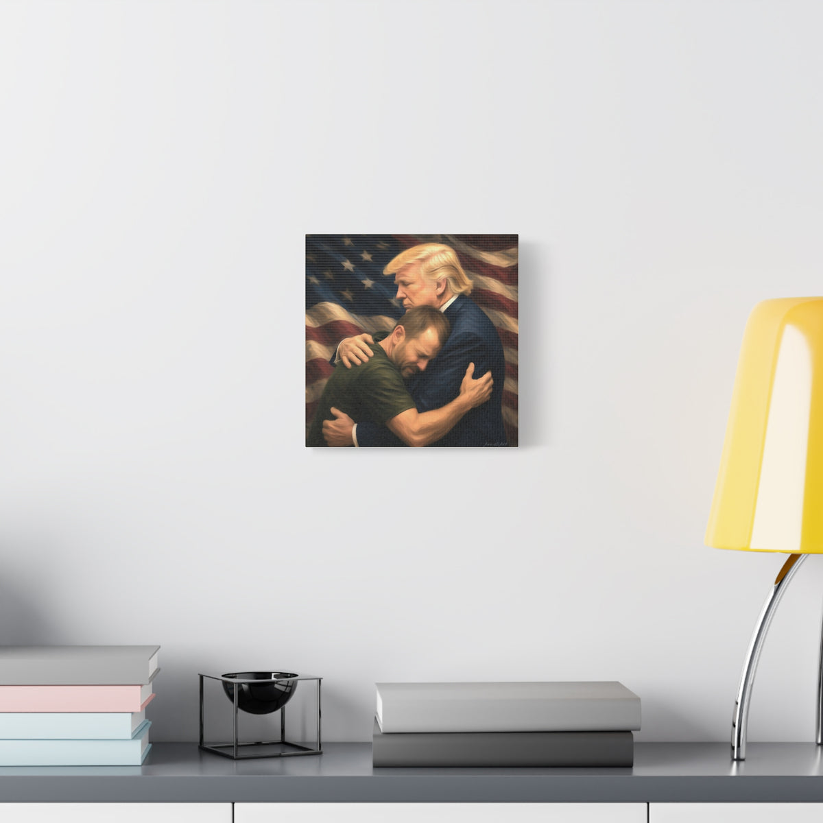Trump Hug ‘THE LOVE GOES BOTH WAYS’ Canvas Print — Wall Art