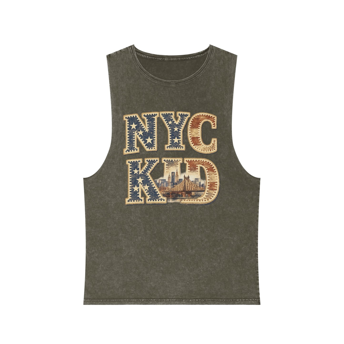 NYC Kid Stonewash Tank Top — Vintage New York City Graphic