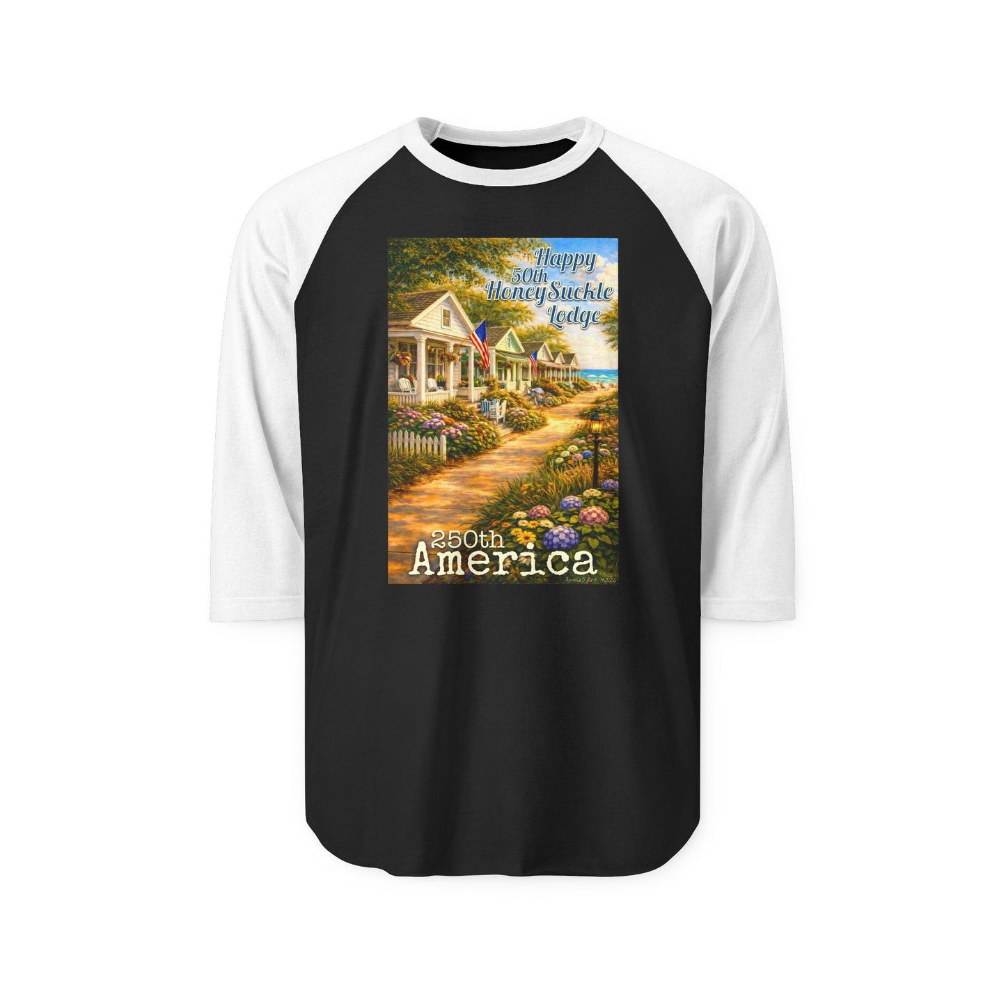 Raglan Shirt – 'Happy 50th HSL’ Vintage Porch Scenic Baseball Tee