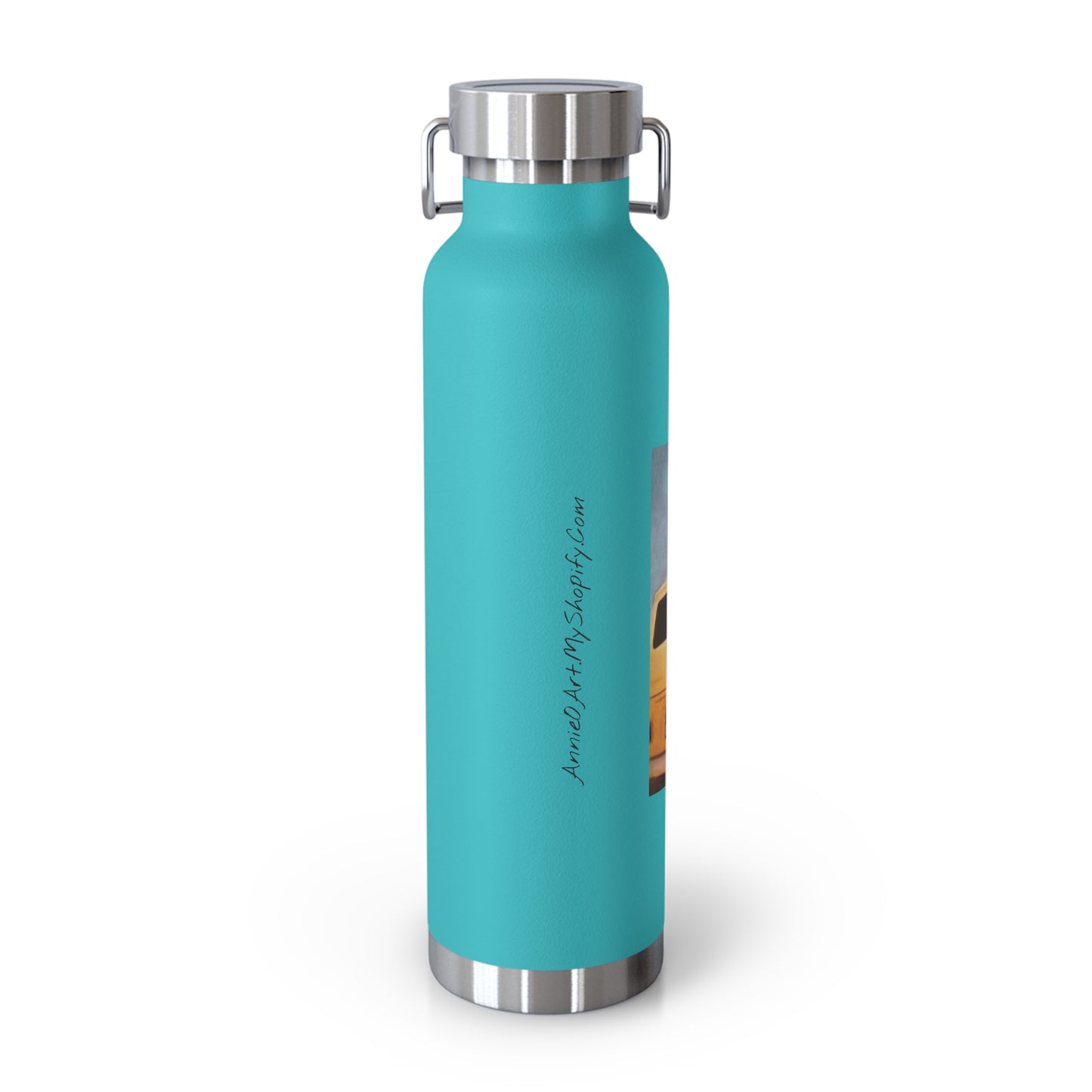 22oz Copper Insulated Bottle - Retro Beach Party Design