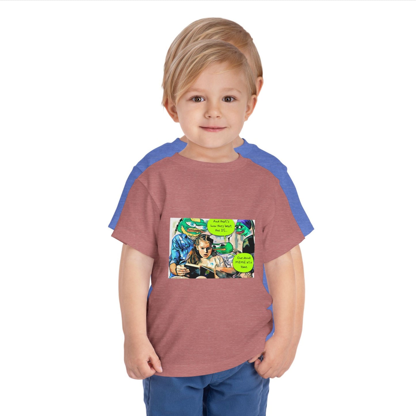 Grandkids of Anons Toddler Tee — Funny Frog Meme Family Gaming Graphic