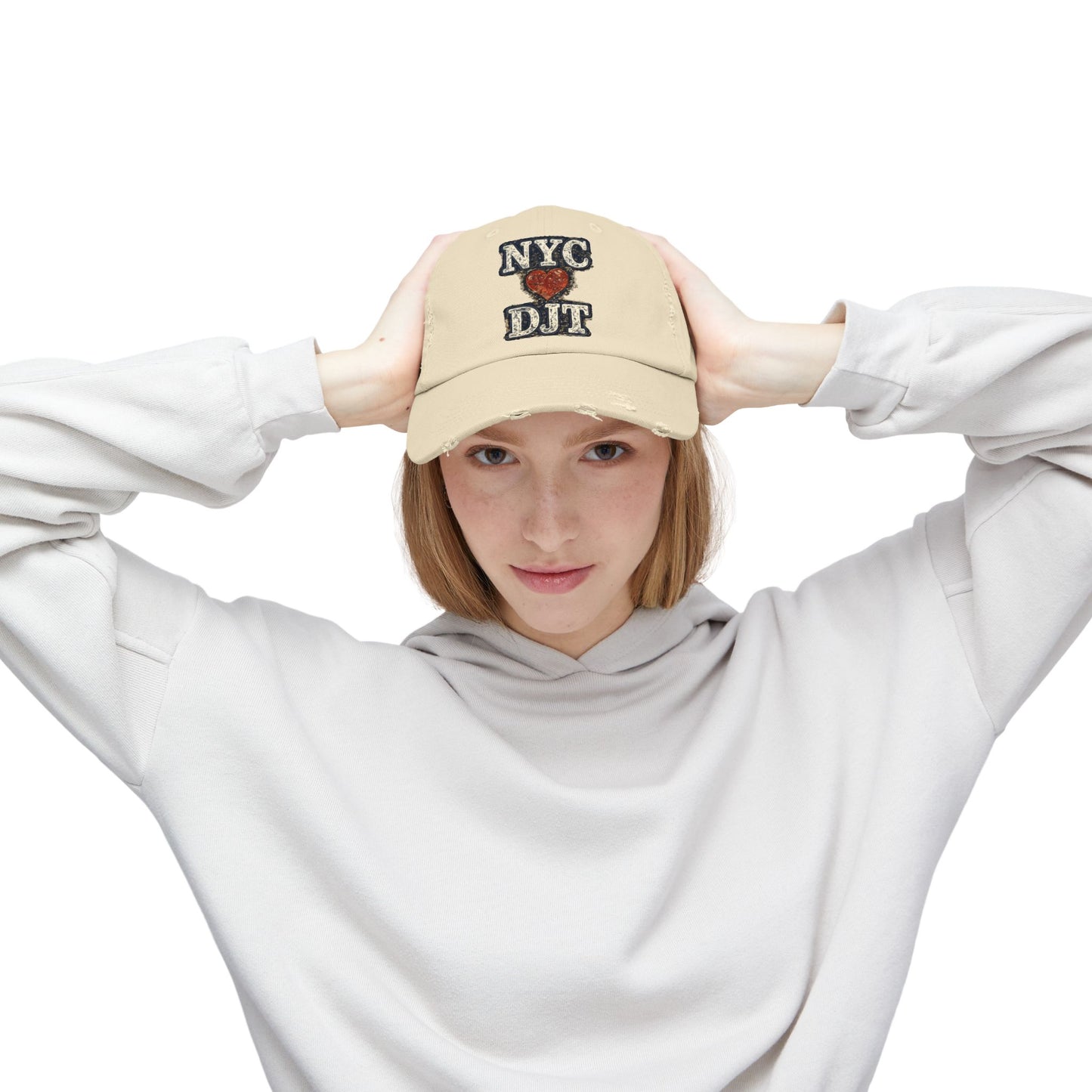 Distressed NYC❤️DJT Vintage Baseball Cap