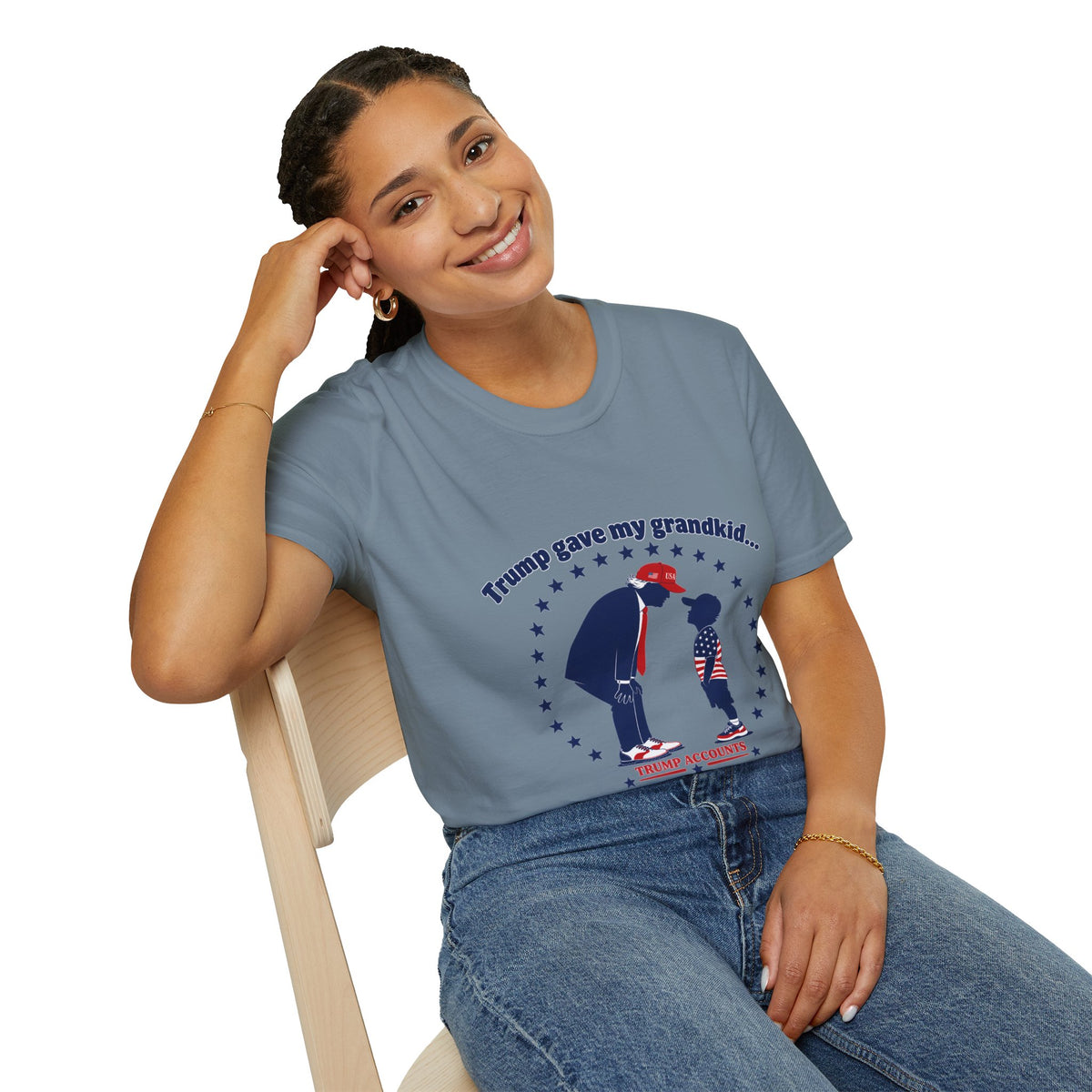 Trump Gave My Grandkid A THOUSAND Bucks! T-Shirt — Patriotic Grandpa/Grandma Tee